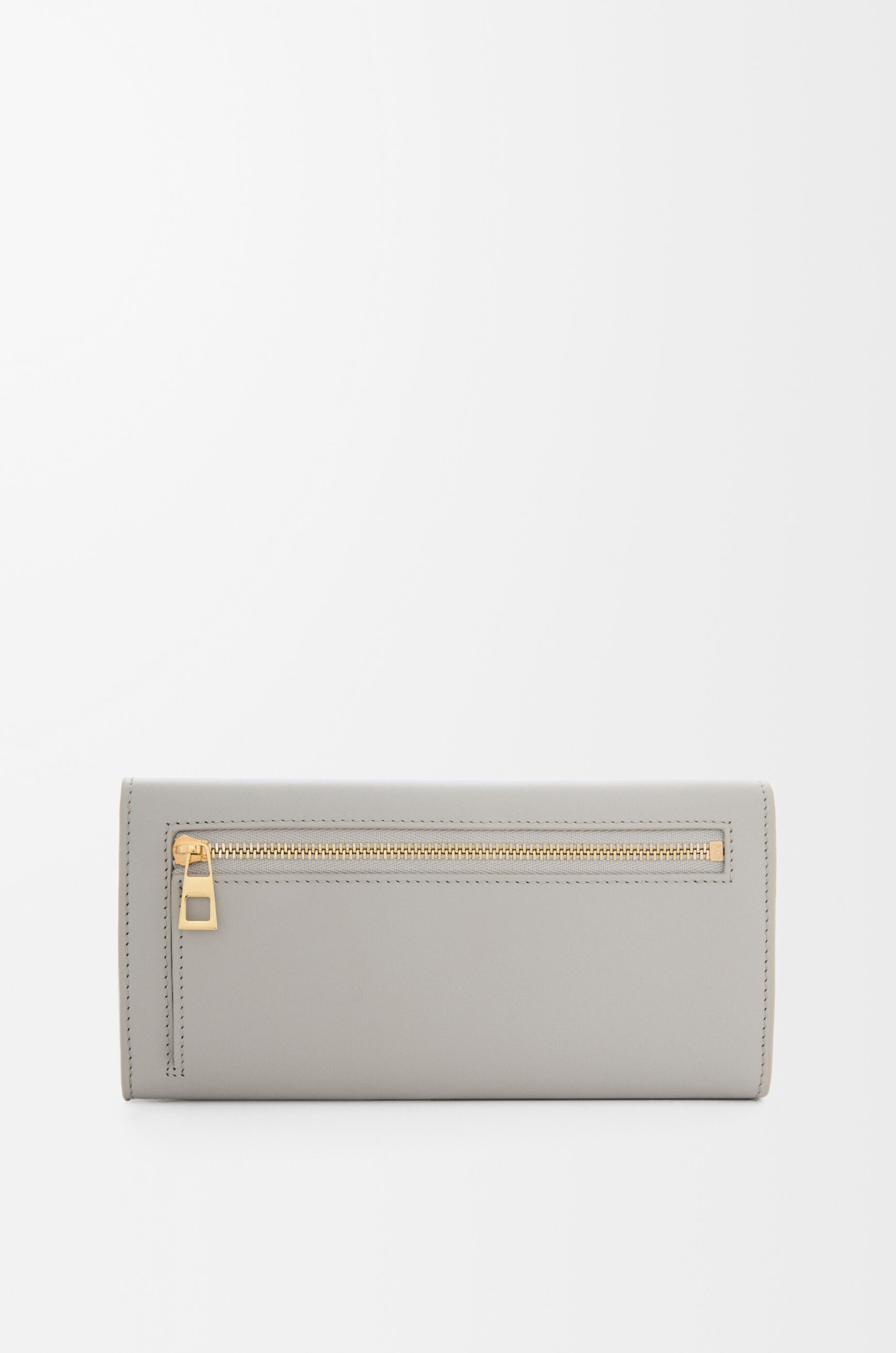 LOEWE Pebble continental wallet in shiny nappa calfskin Shell Grey