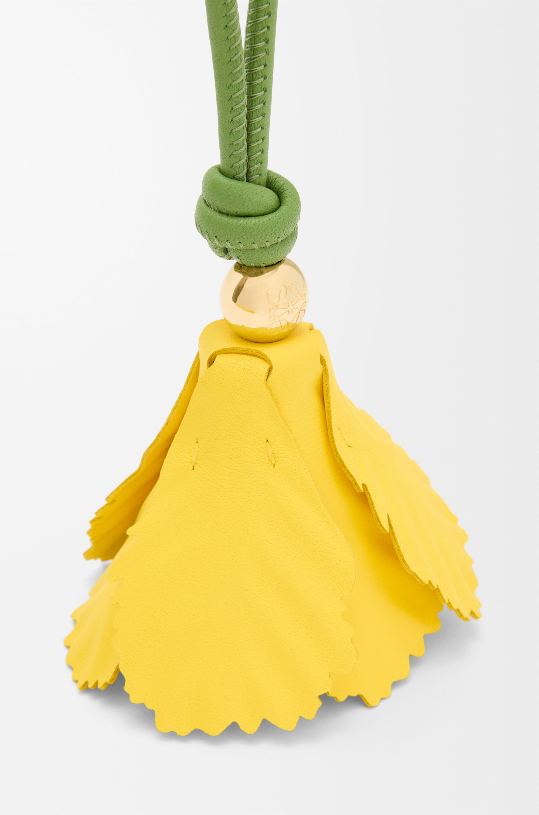 LOEWE Tulip charm in classic calfskin Yellow