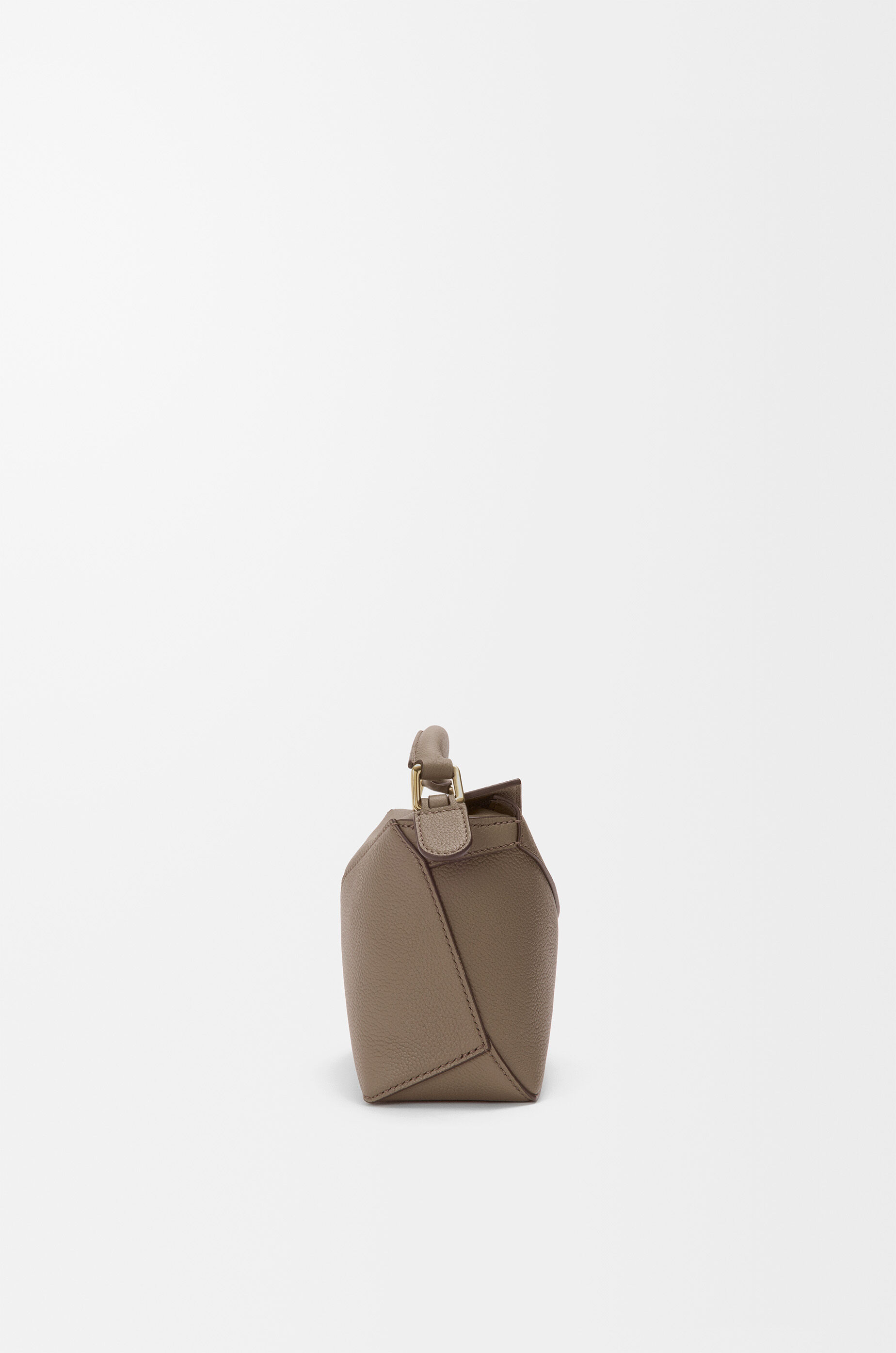 LOEWE Mini Puzzle Edge bag in soft grained calfskin Taupe