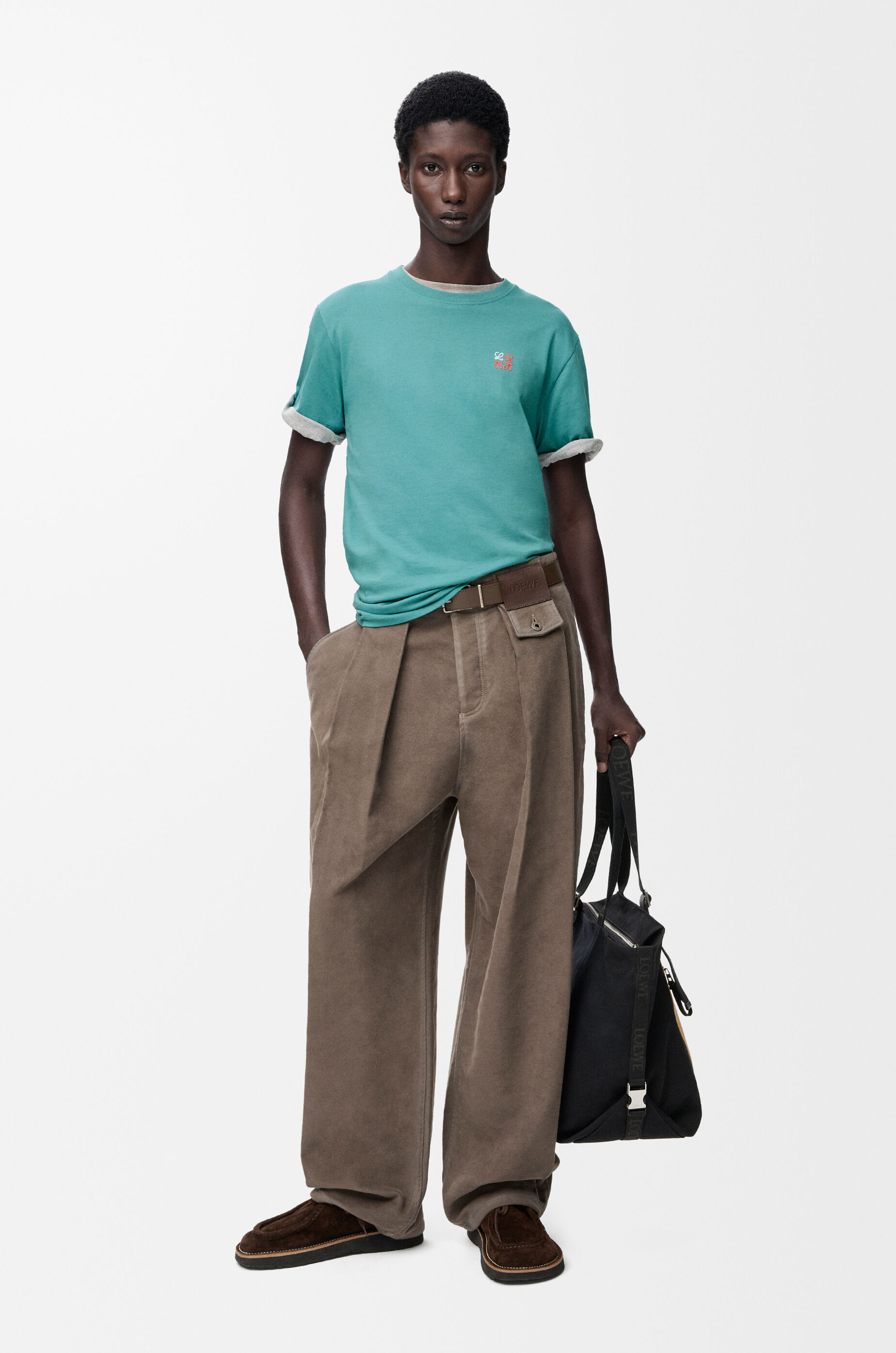LOEWE Regular fit T-shirt in cotton Light Blue