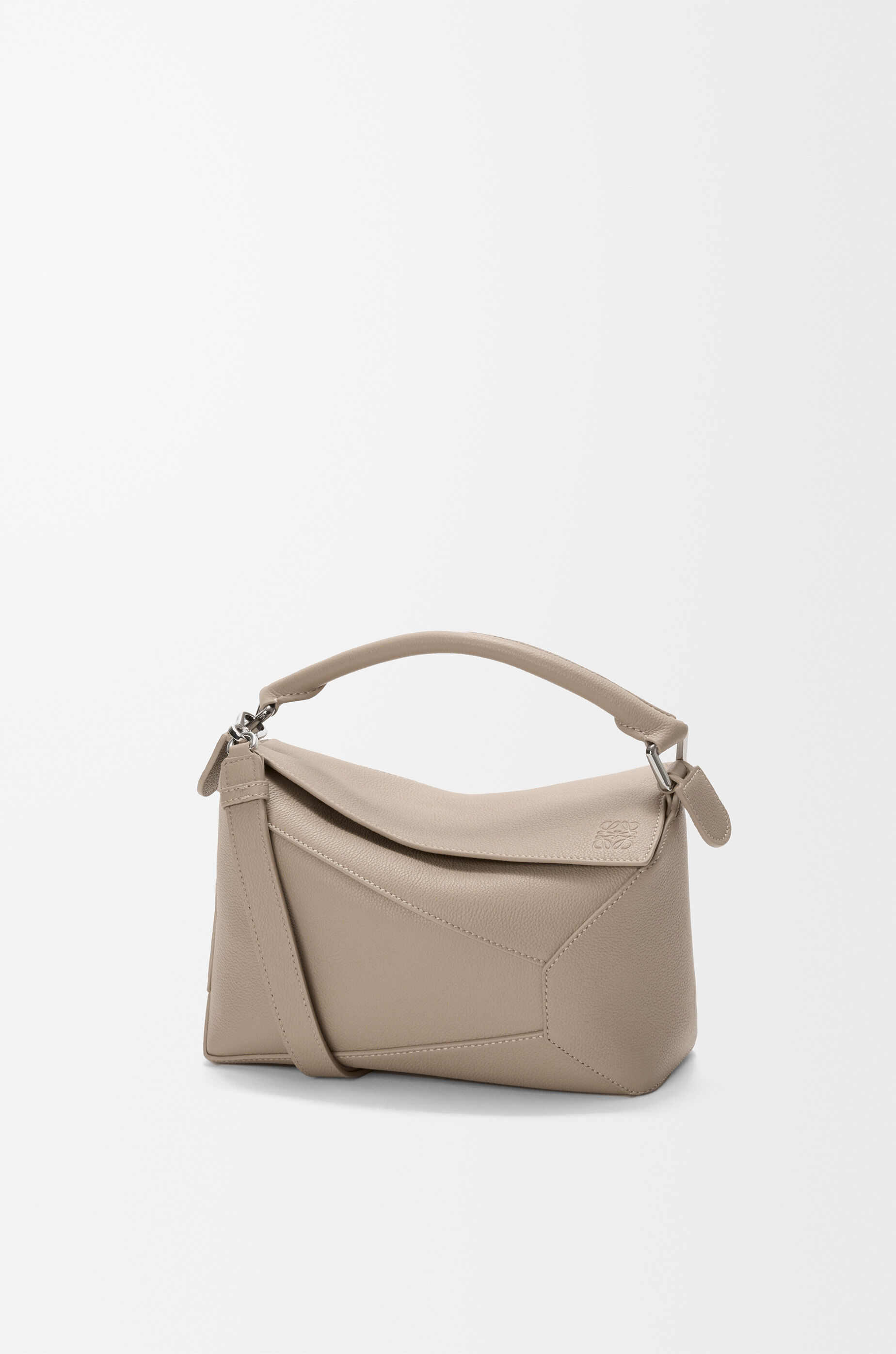 LOEWE Small Puzzle Edge bag in soft grained calfskin Clay