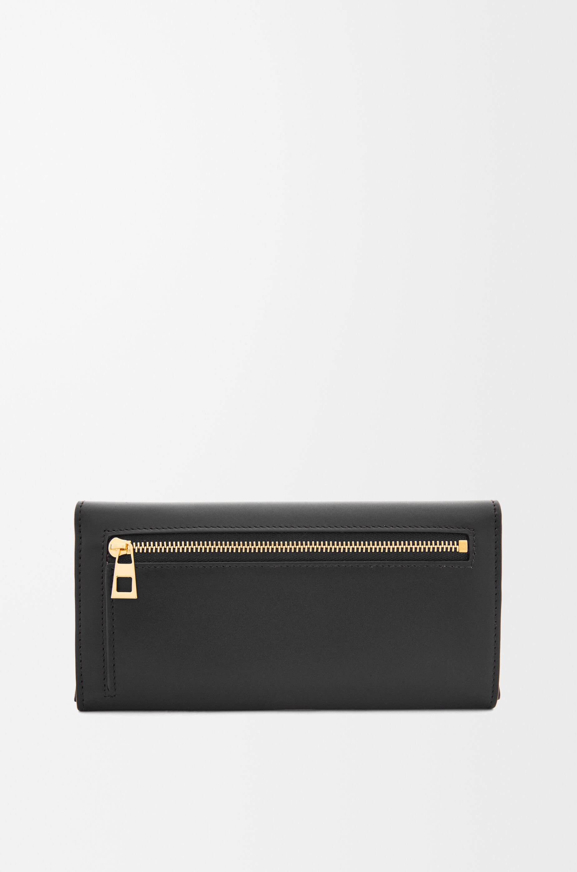 LOEWE Pebble continental wallet in shiny nappa calfskin Black