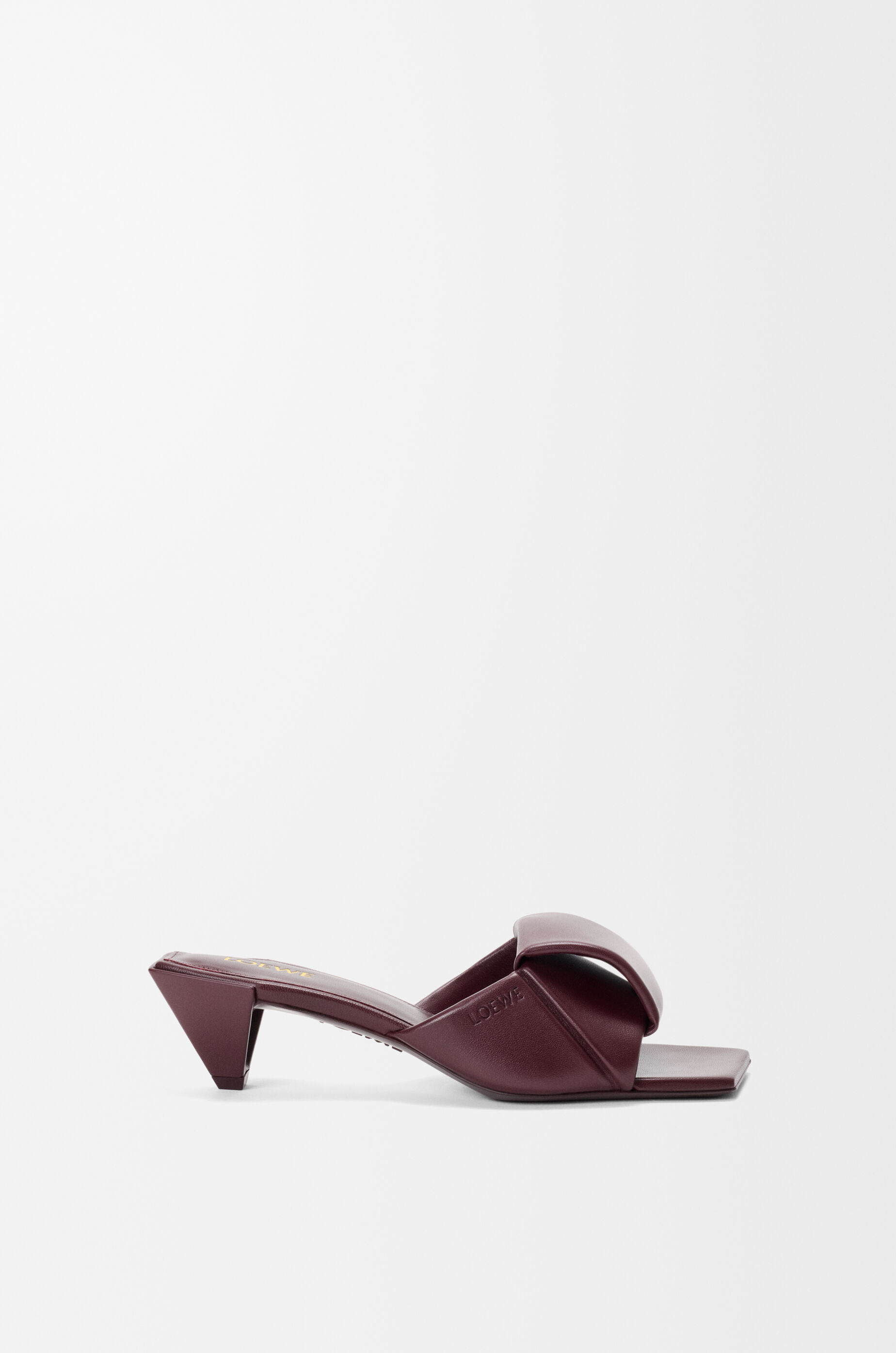 LOEWE Origami slide in lambskin Dark Burgundy