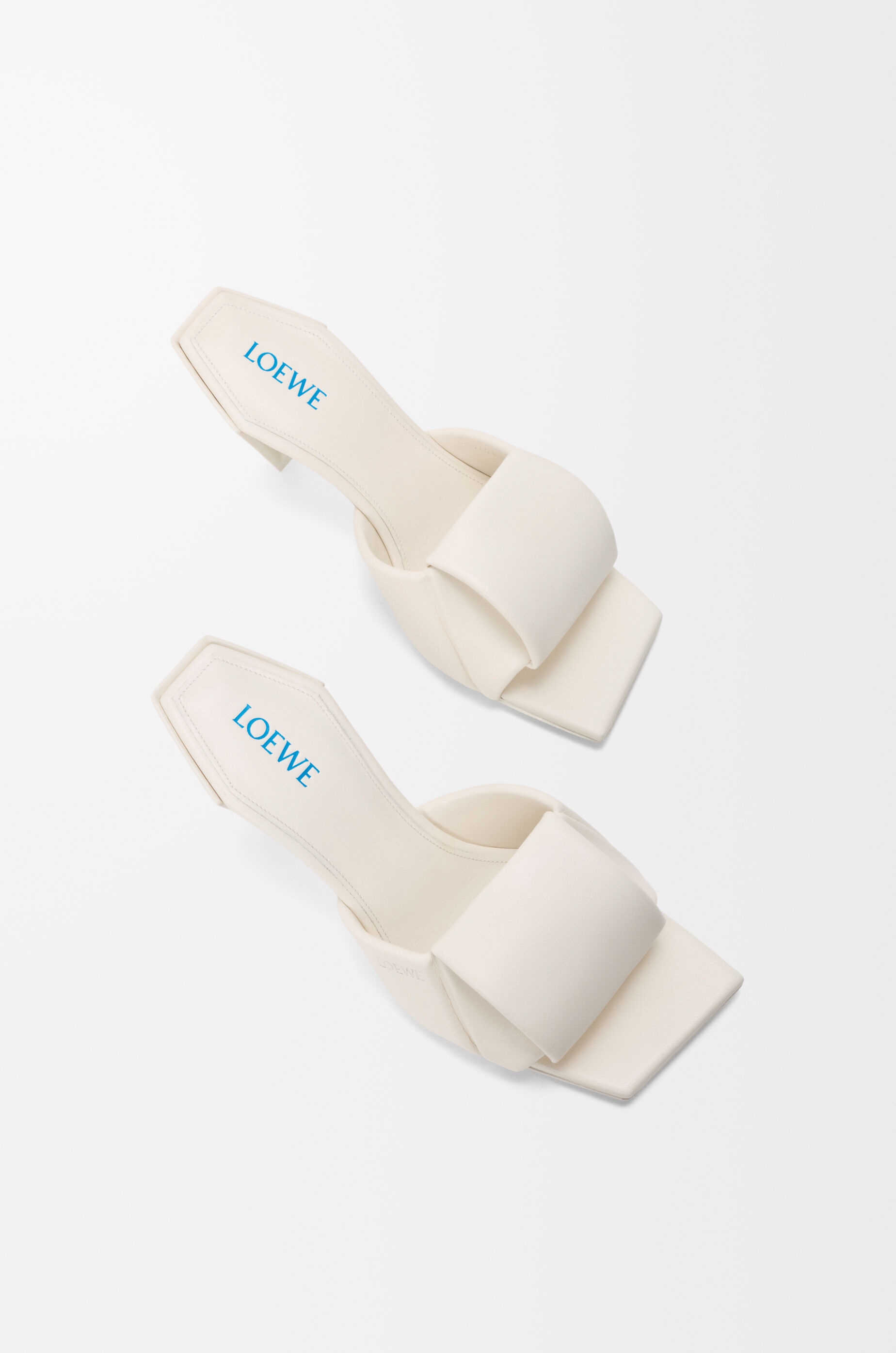 LOEWE Origami slide in lambskin White