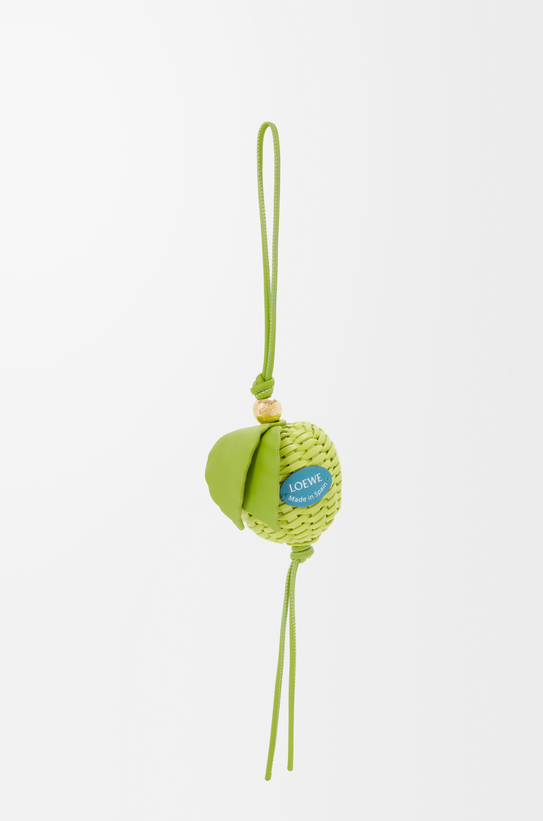 LOEWE Apple charm in calfskin Green