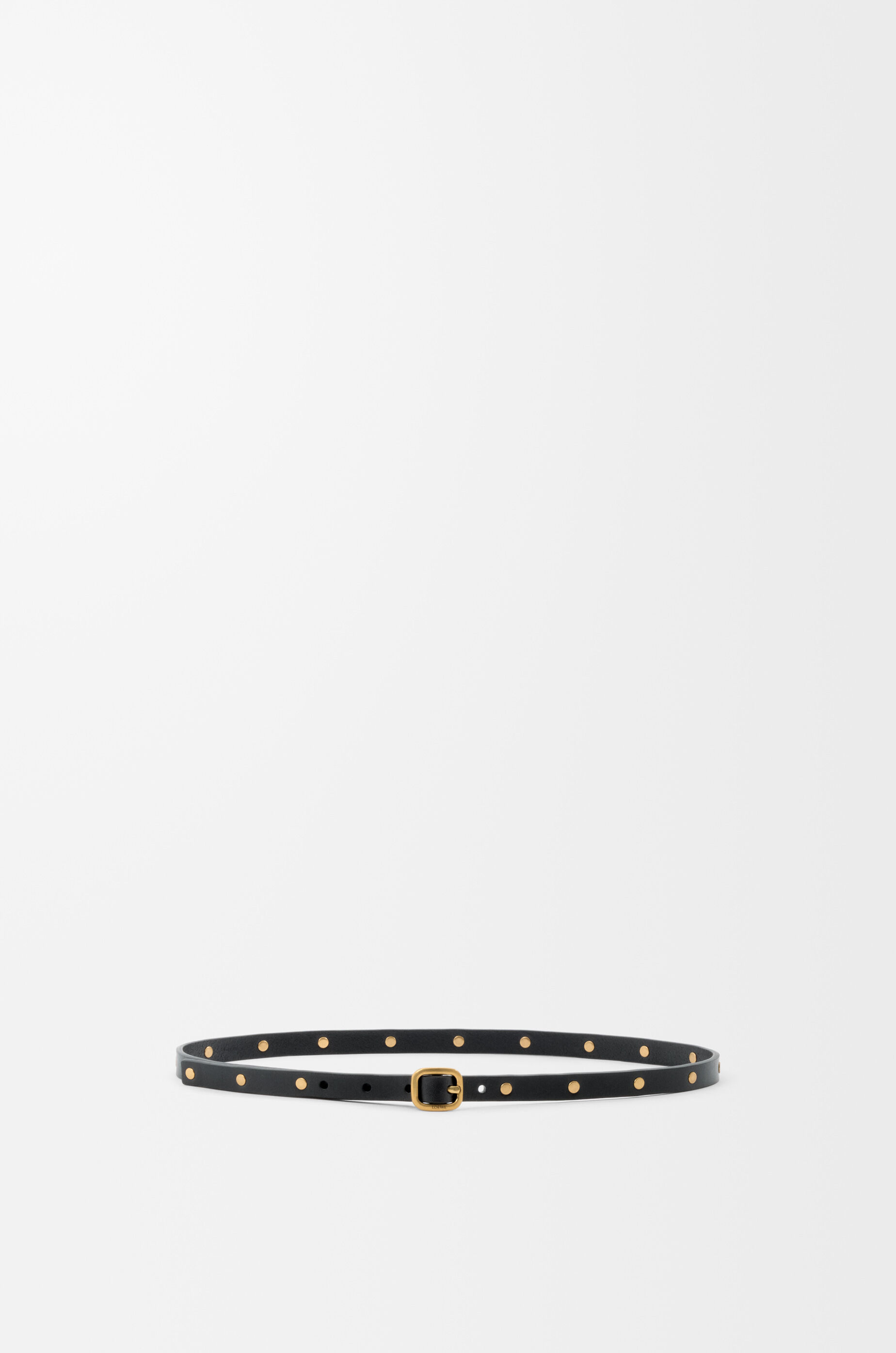 LOEWE Rounded soft belt in classic calfskin Black/Gold
