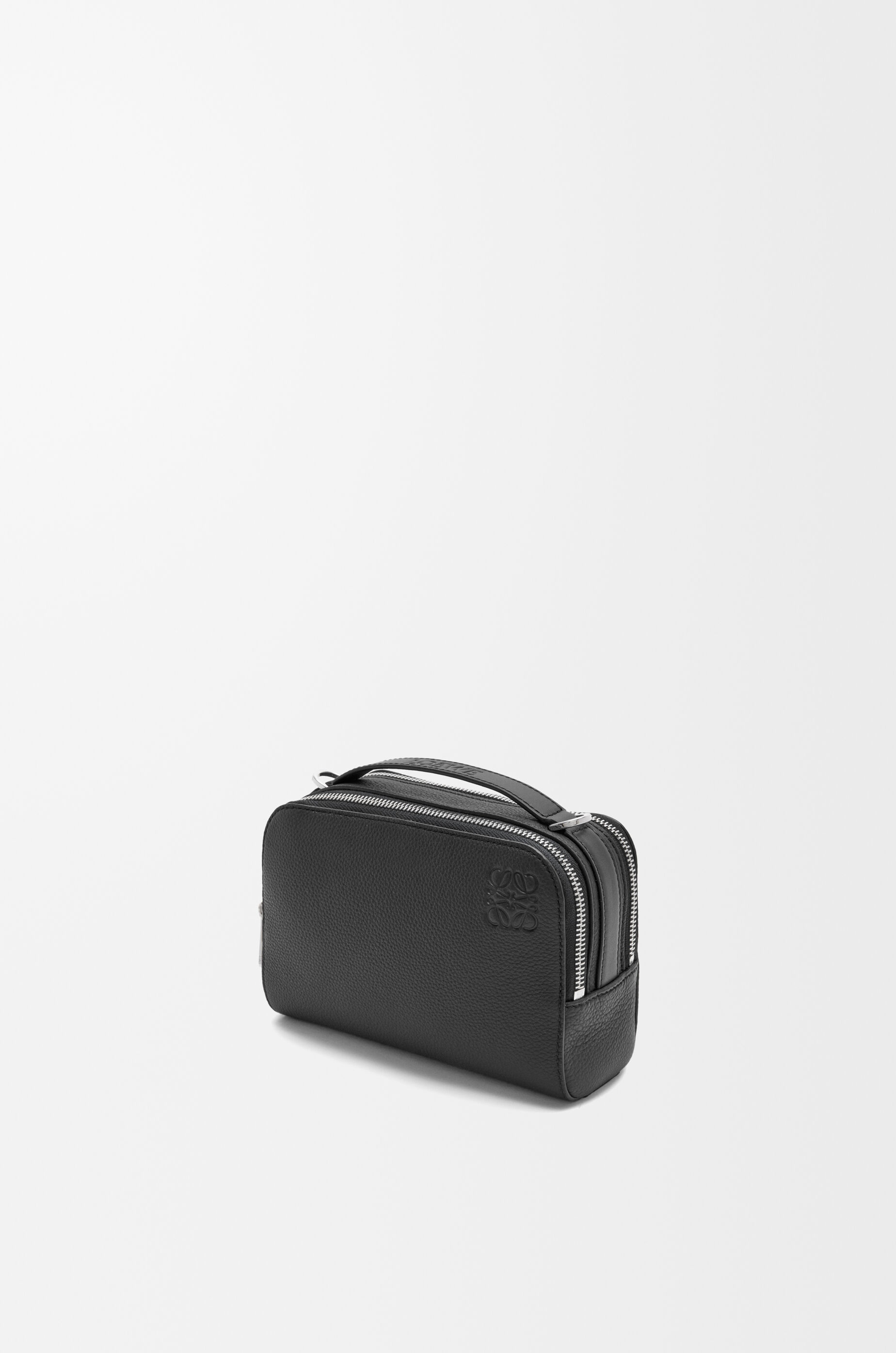LOEWE Mini crossbody camera bag in soft grained calfskin Black
