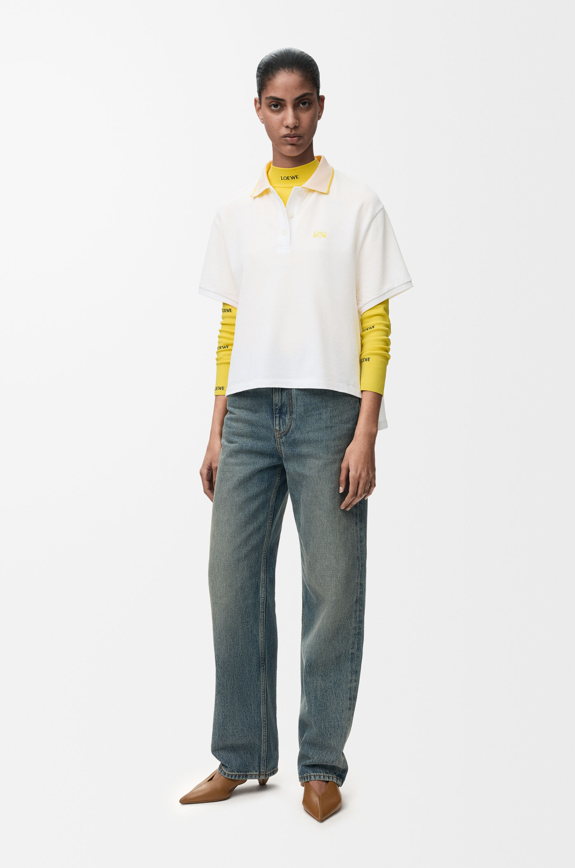 LOEWE Polo in cotton White