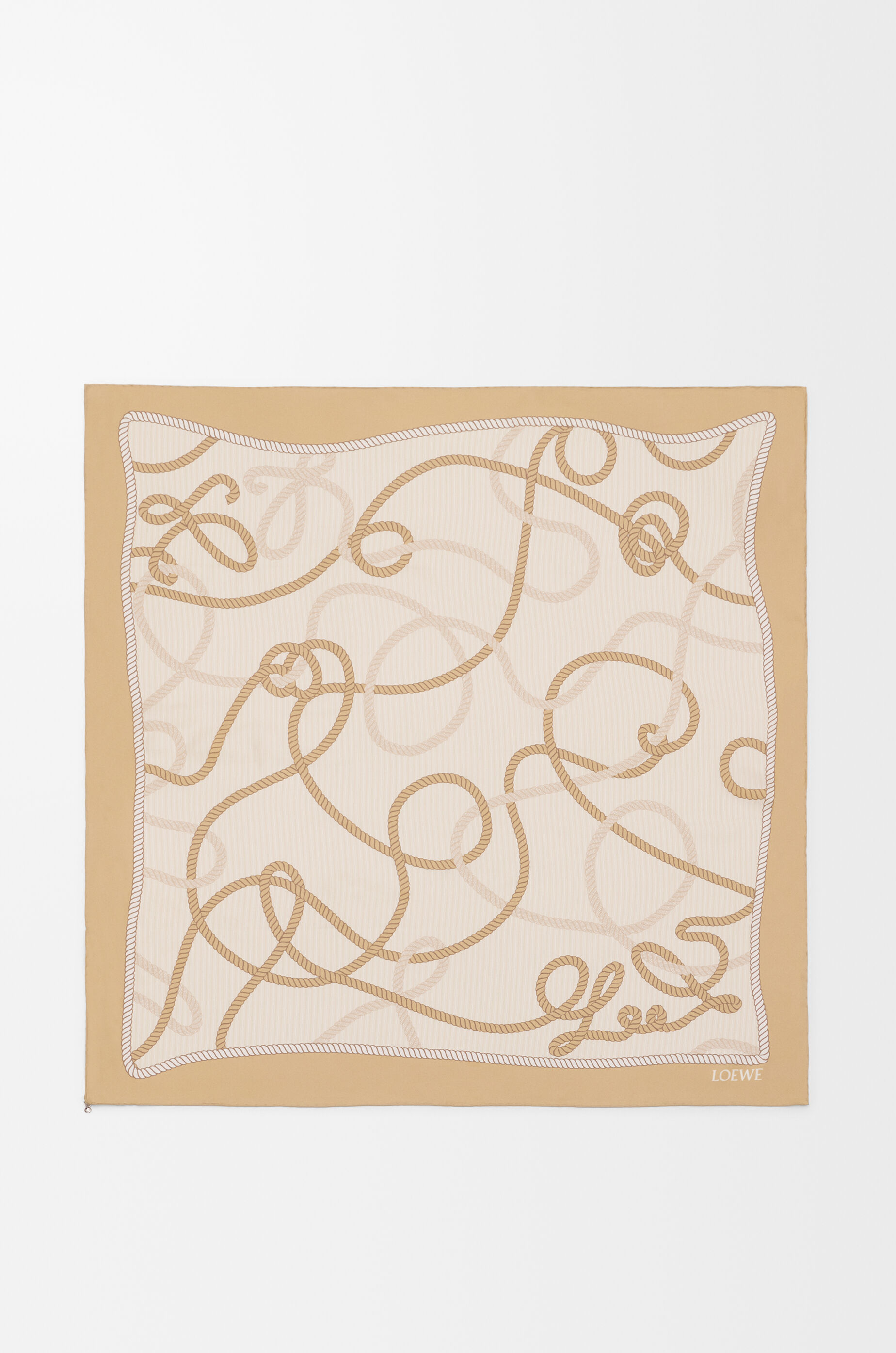 LOEWE Scarf in silk Beige/Yellow