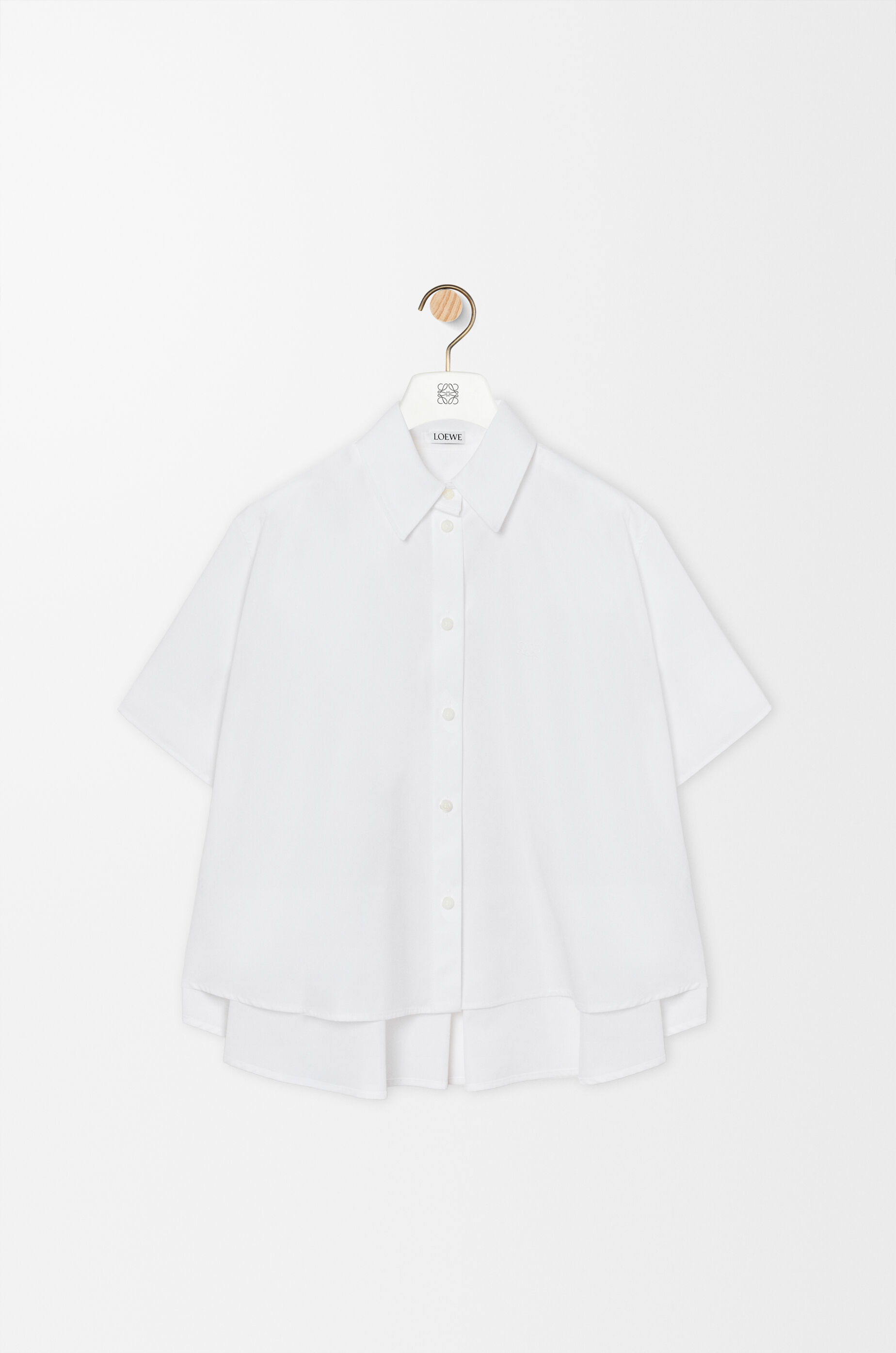 LOEWE Short sleeve trapeze shirt in cotton White