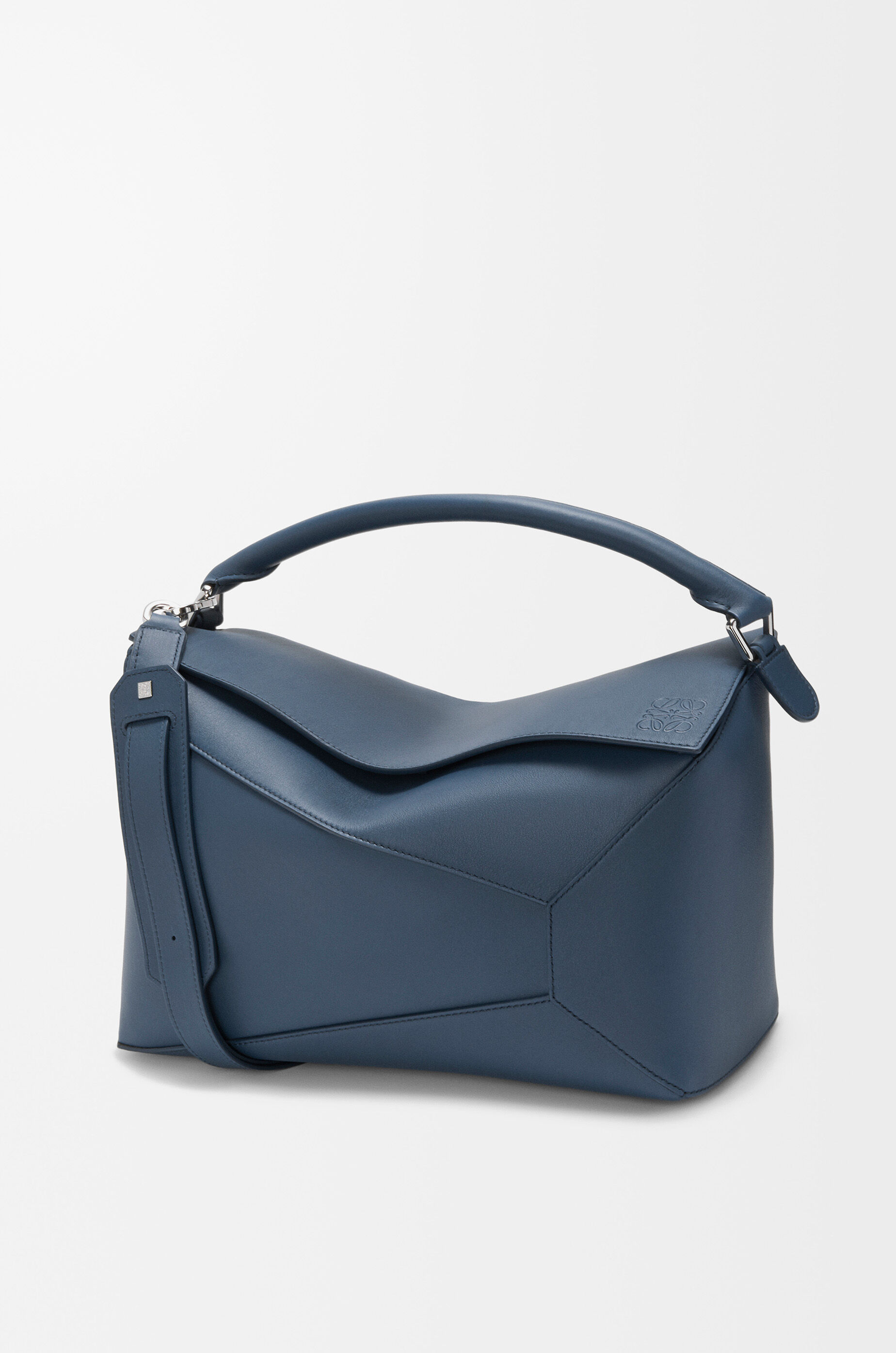 LOEWE Large Puzzle Edge bag in classic calfskin Indigo Dye