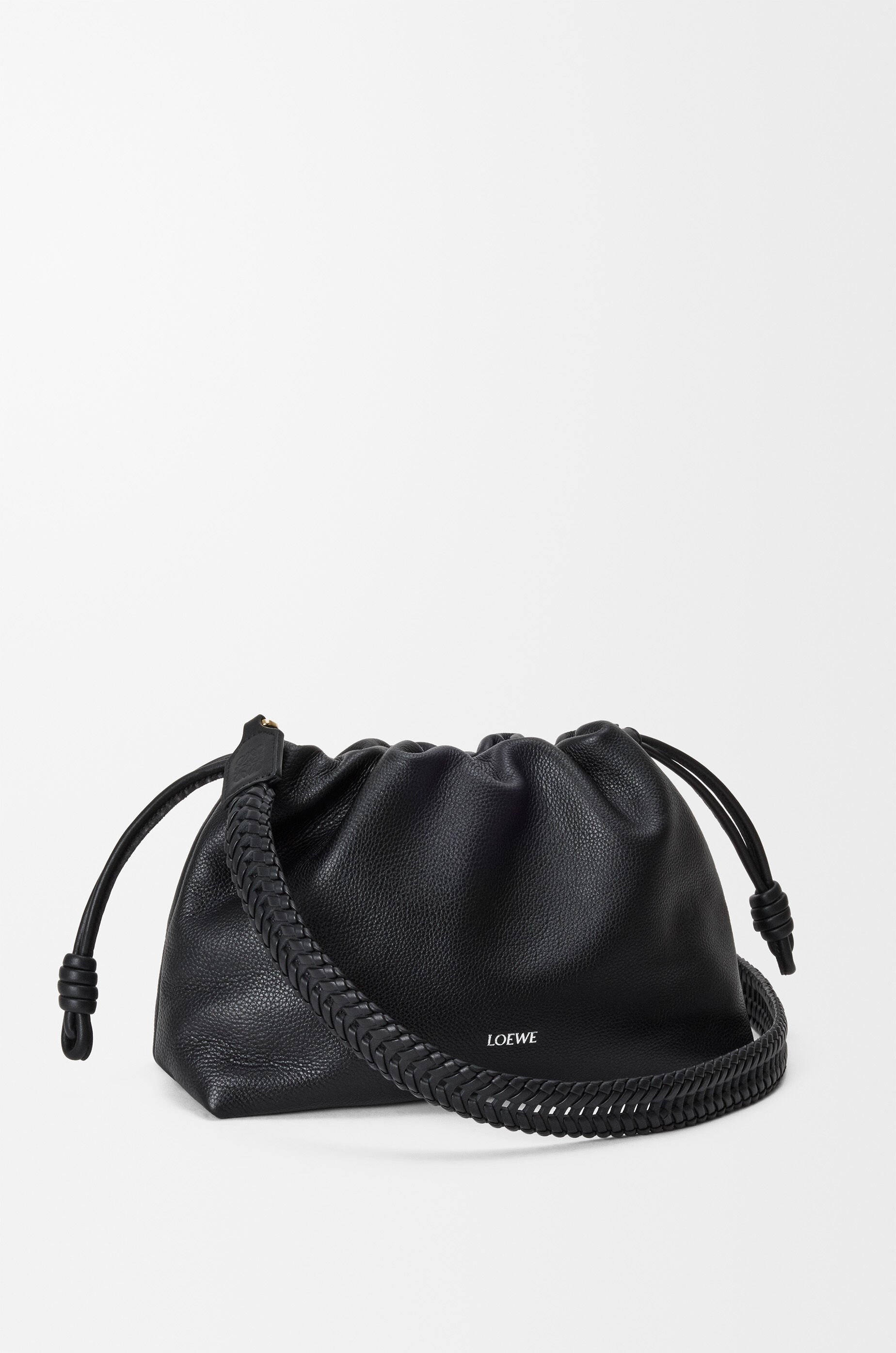 LOEWE Woven strap in calfskin Black