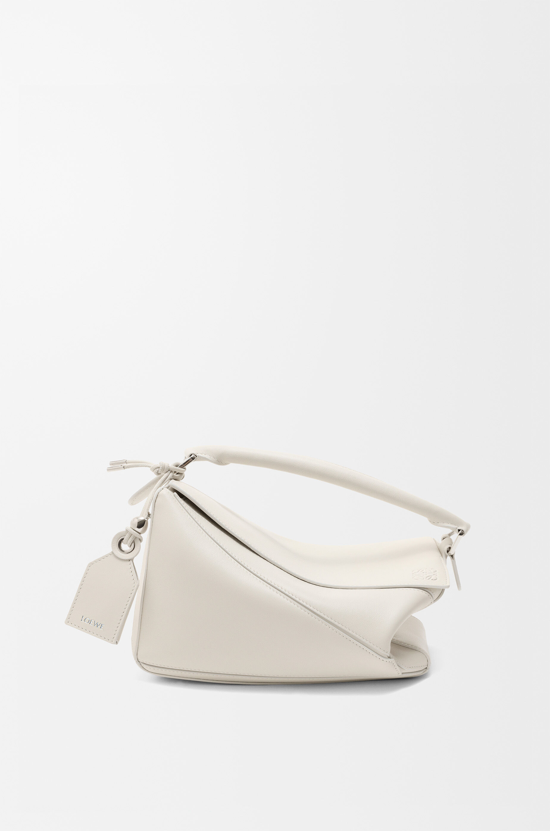 LOEWE Small Featherlight Puzzle bag in nappa lambskin Soft White