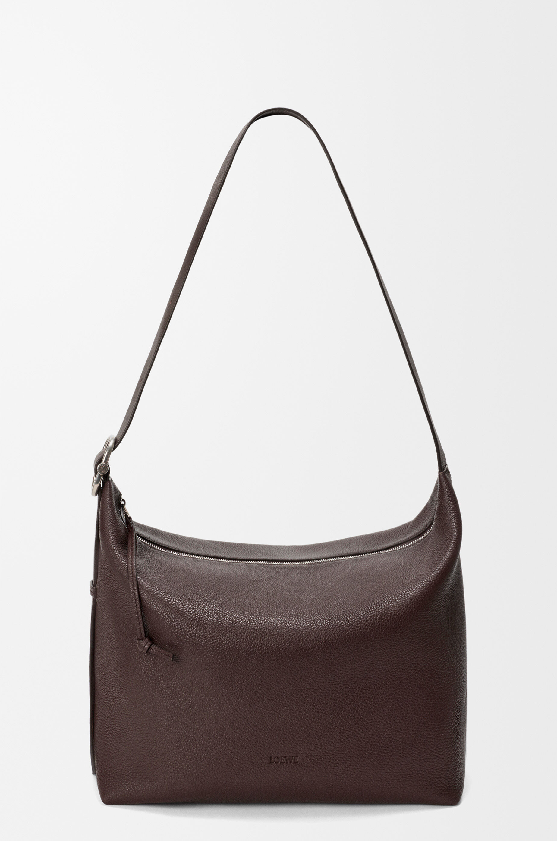 LOEWE Large Loop hobo in supple grained calfskin Chocolate