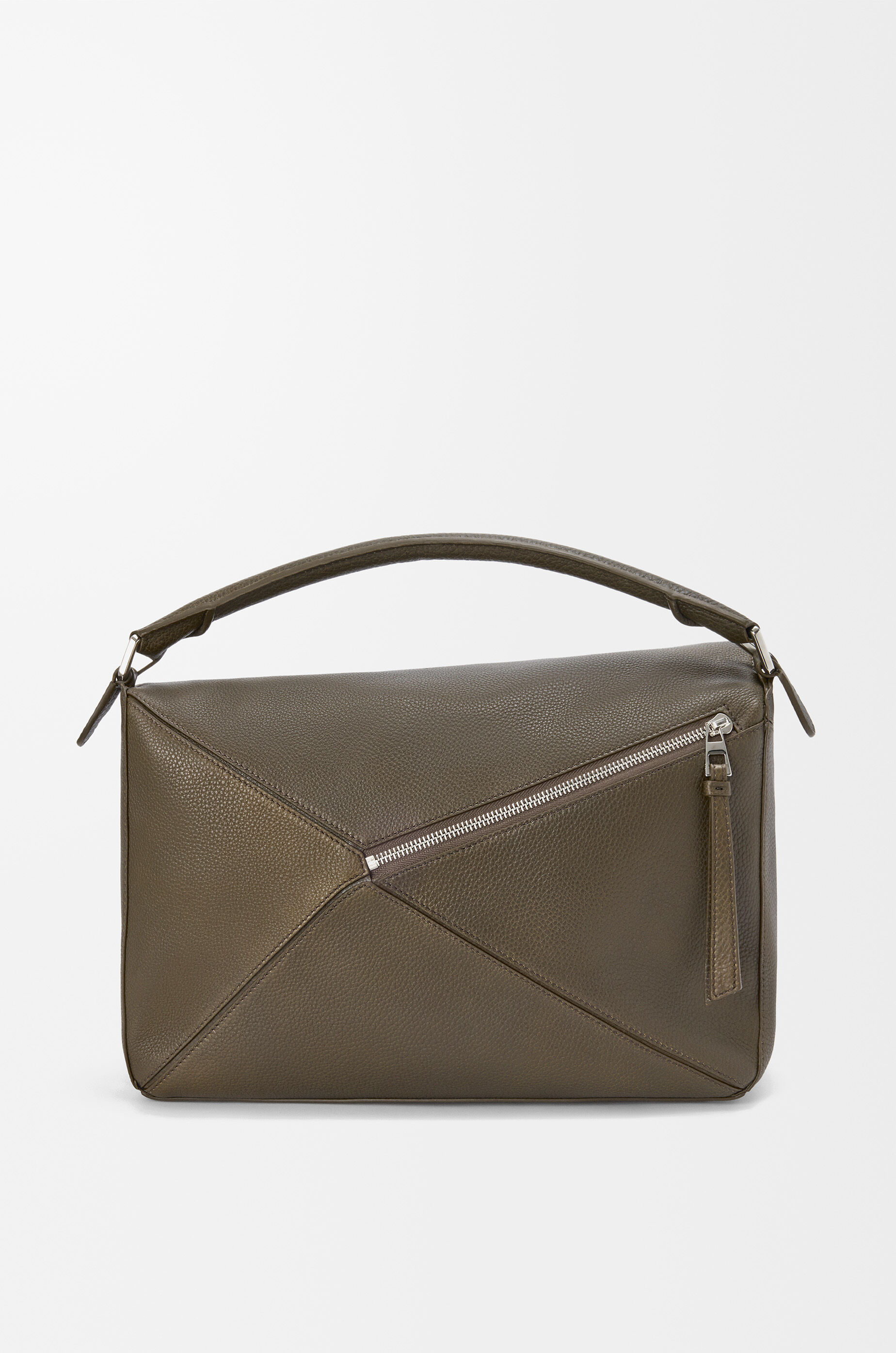 LOEWE Large Puzzle bag in supple grained calfskin Tundra