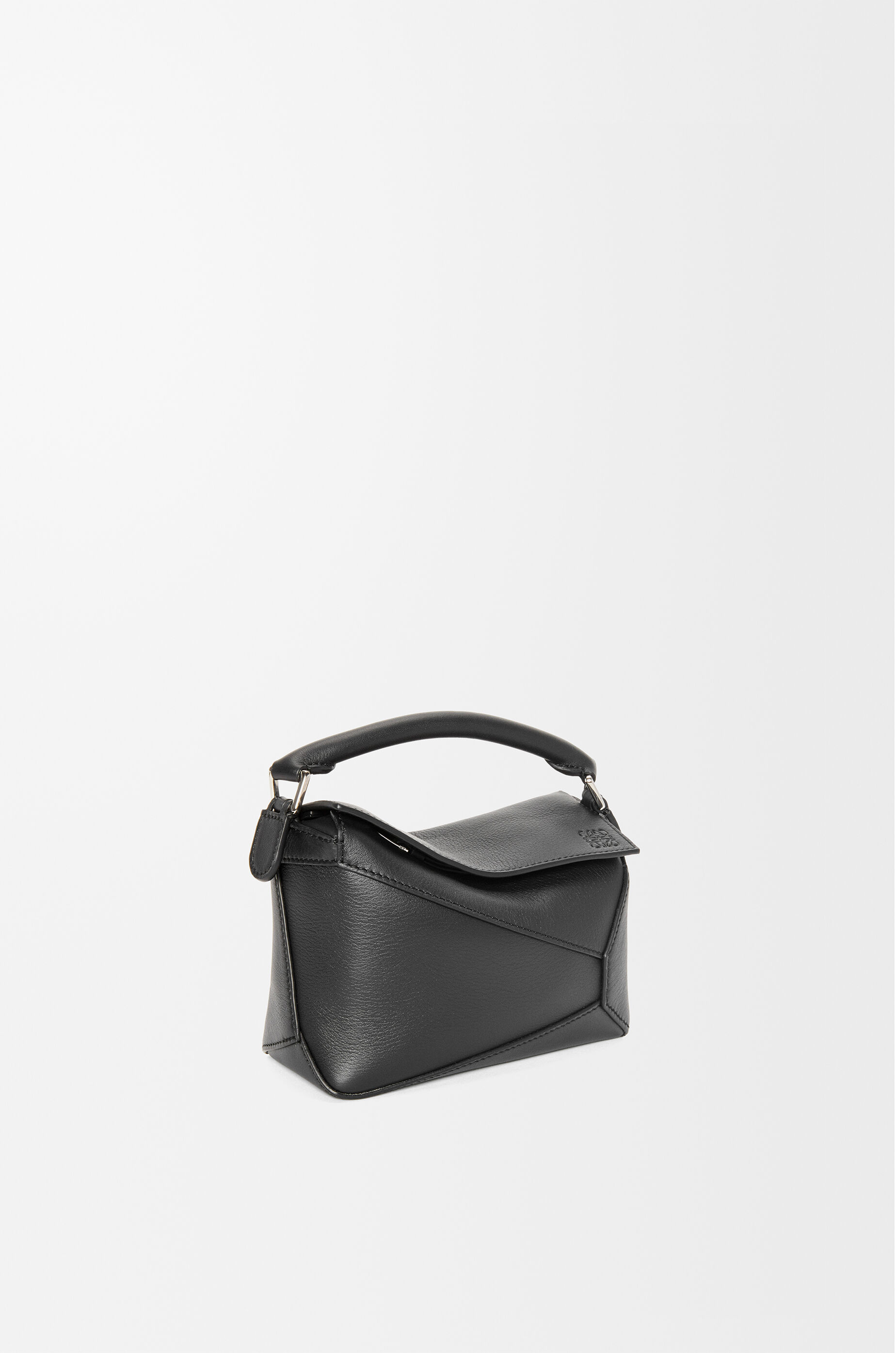 LOEWE Mini Puzzle Edge bag in classic calfskin Black