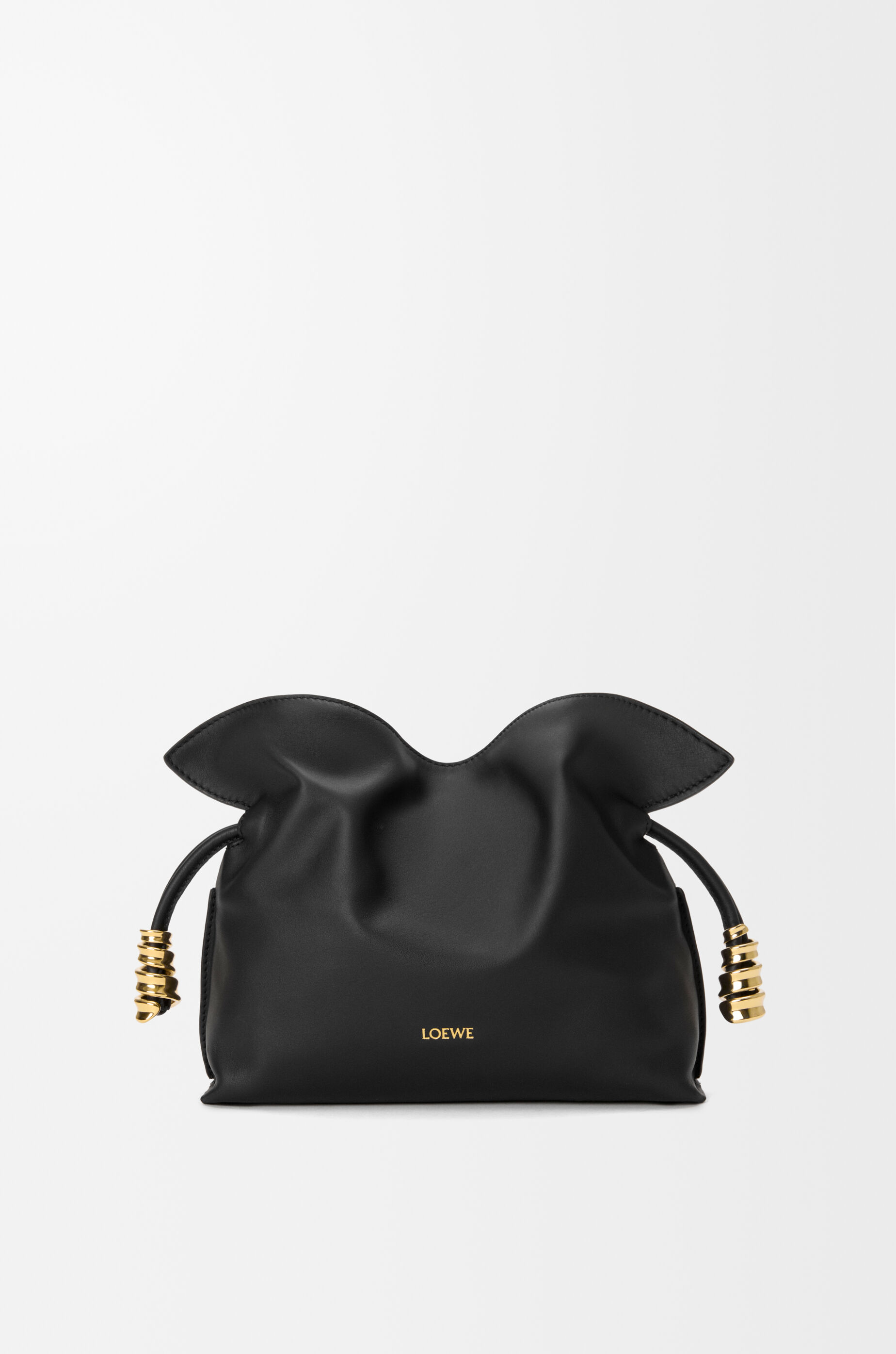 LOEWE Mini Coil Flamenco clutch in nappa calfskin Black