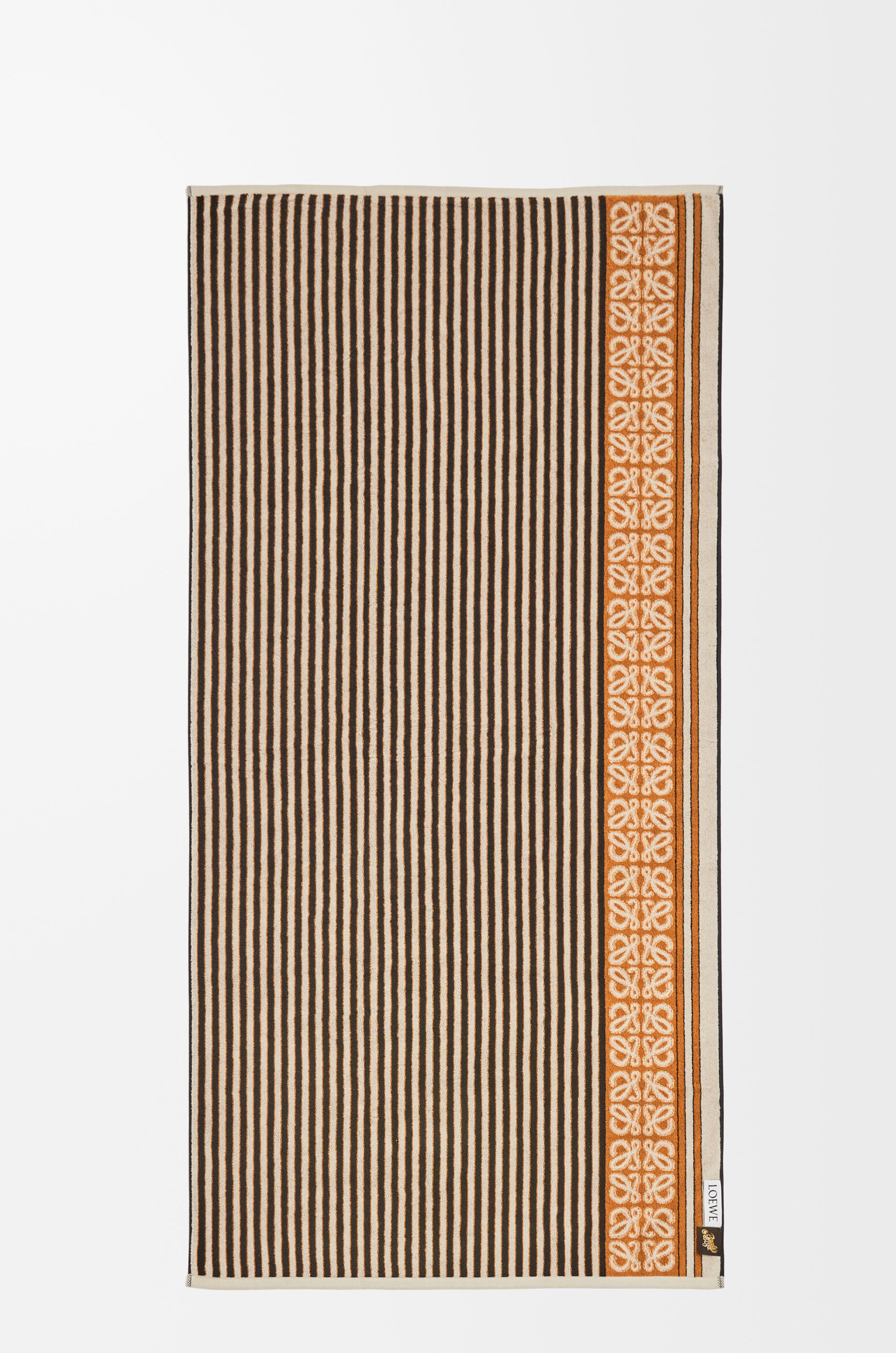 LOEWE Towel in cotton Brown/Multicolor