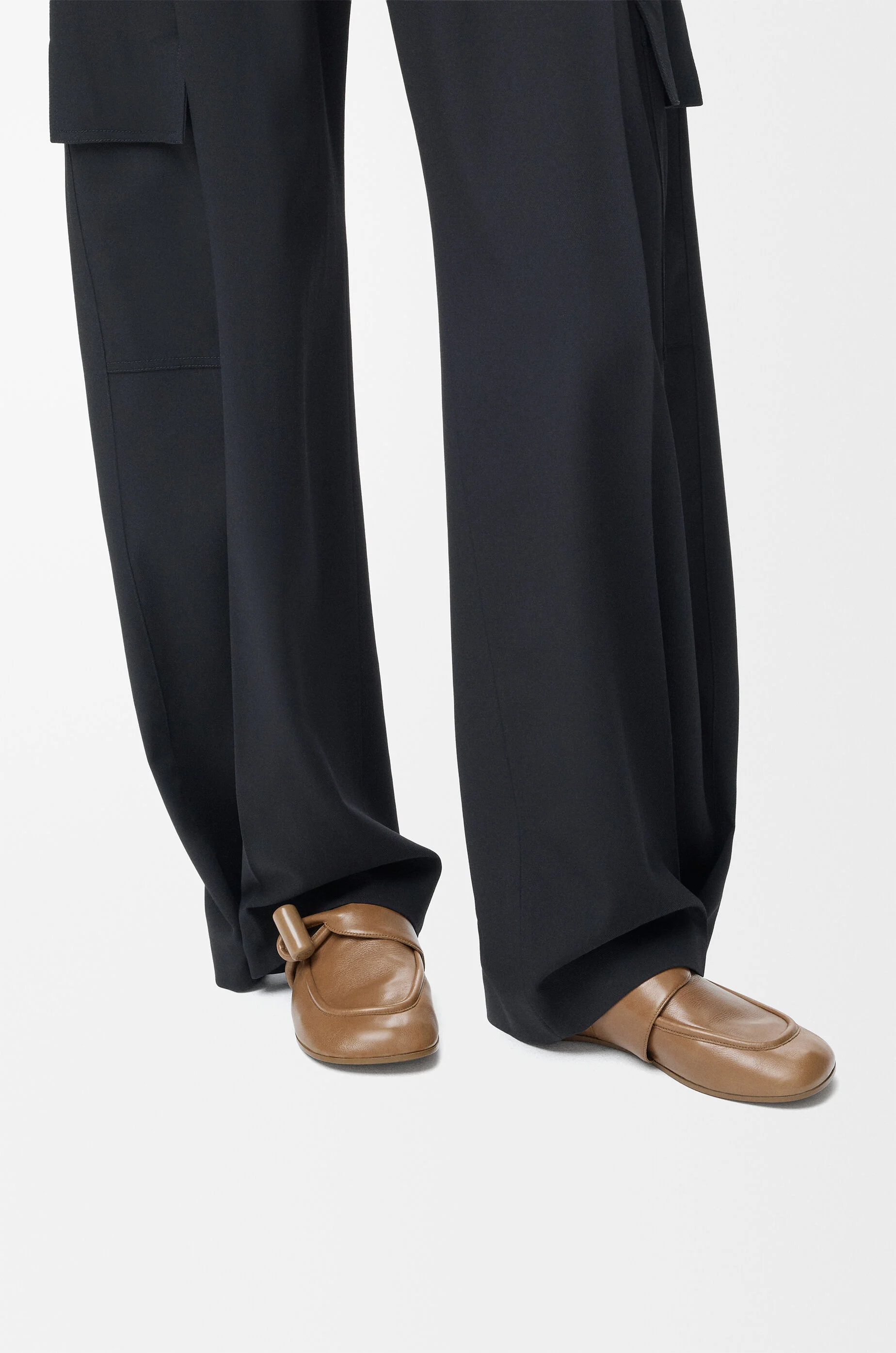 LOEWE Toggle loafer in shiny smooth calfskin Oak