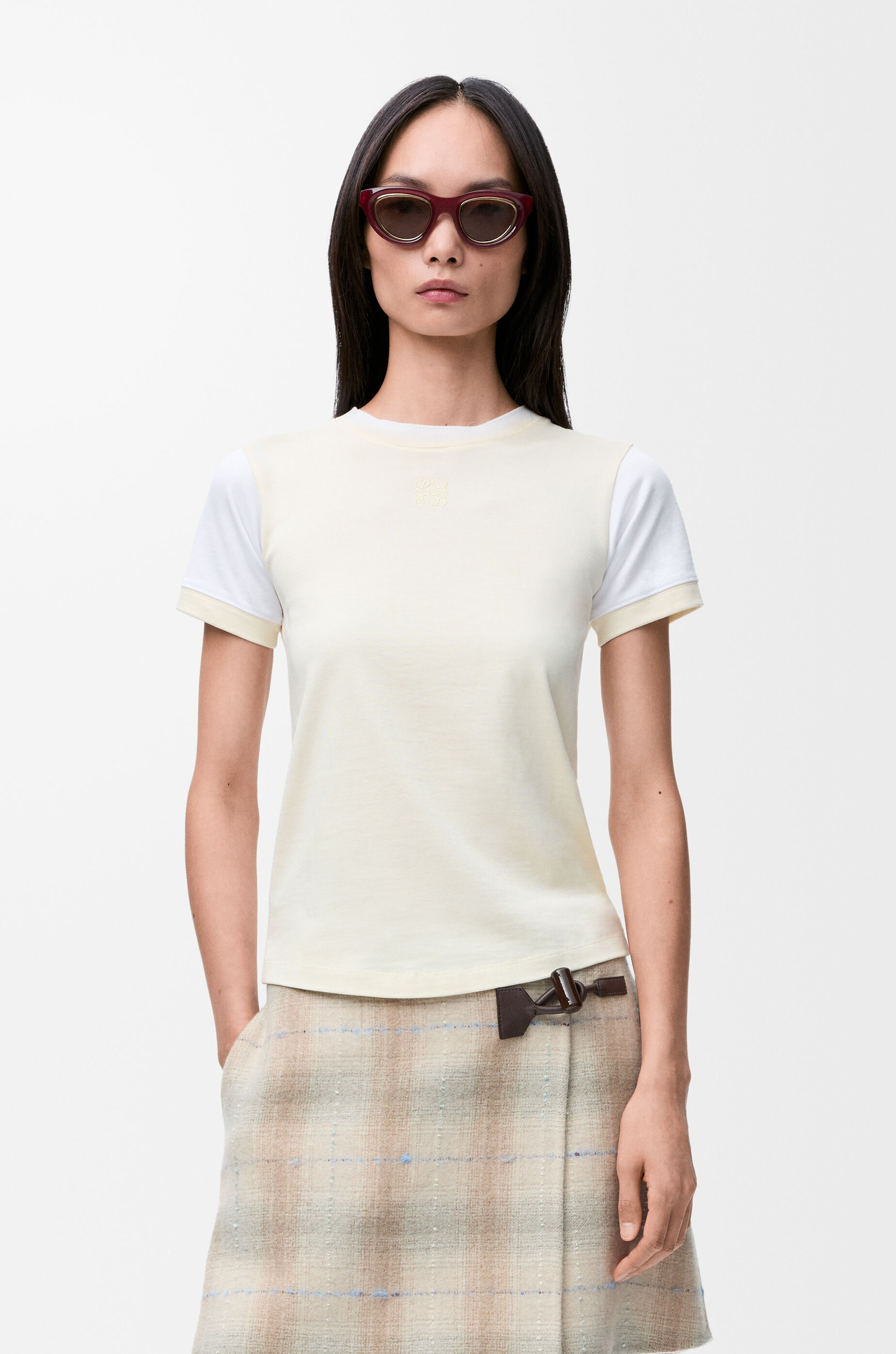 LOEWE Small fit T-shirt in cotton blend Vanilla
