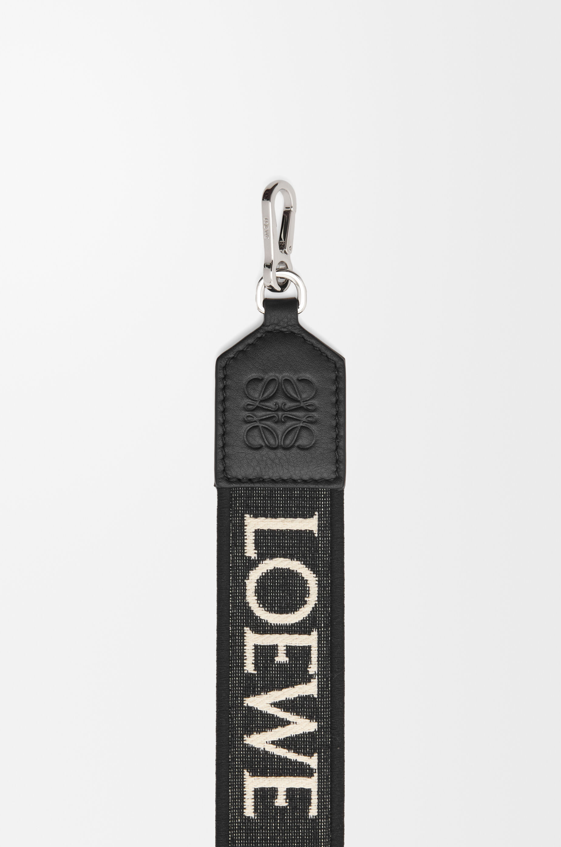 LOEWE Anagram strap in jacquard and calfskin Black