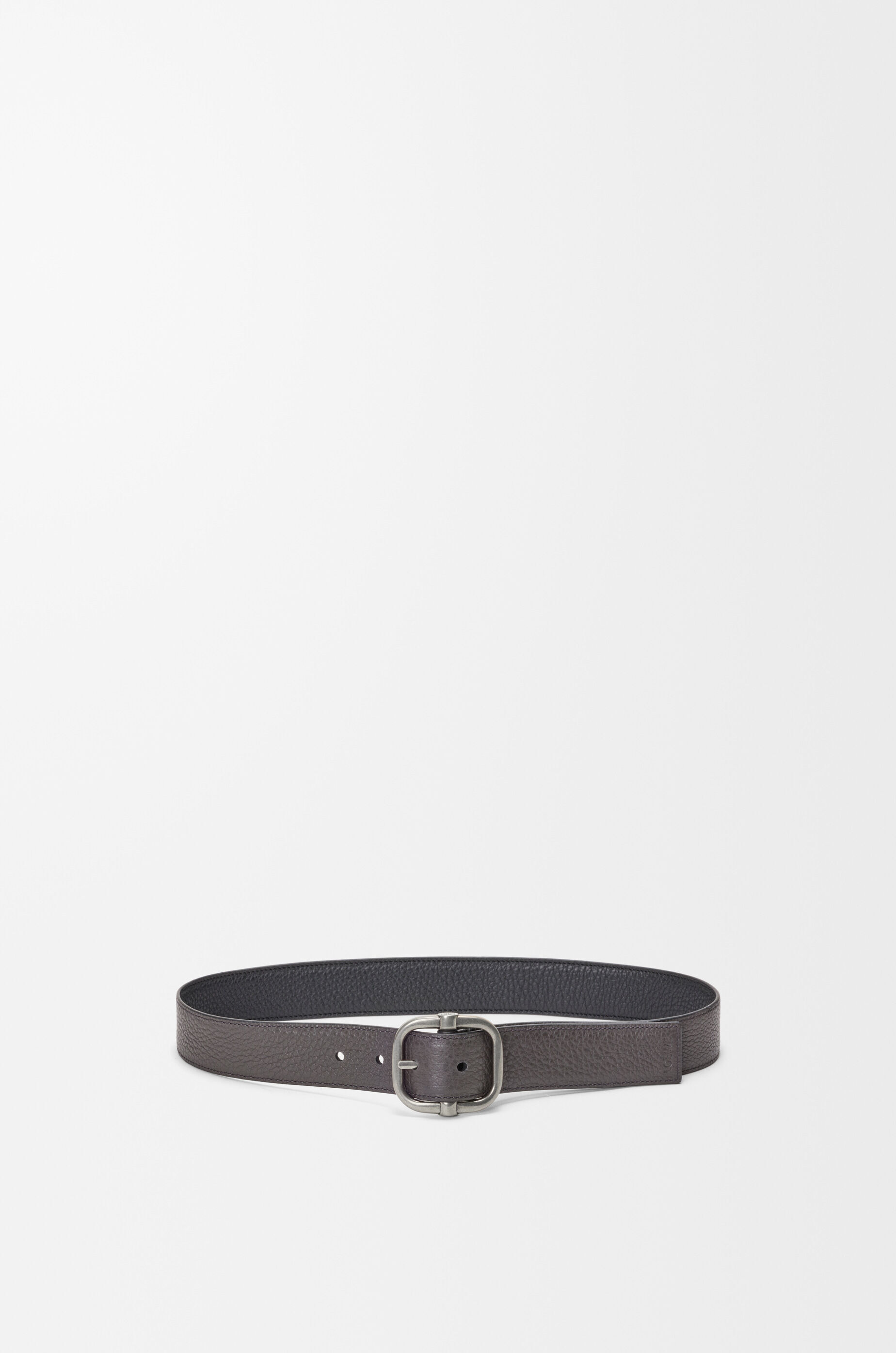 LOEWE Reversible Loop belt in supple grained calfskin Black/Dark Grey/Vint Pall