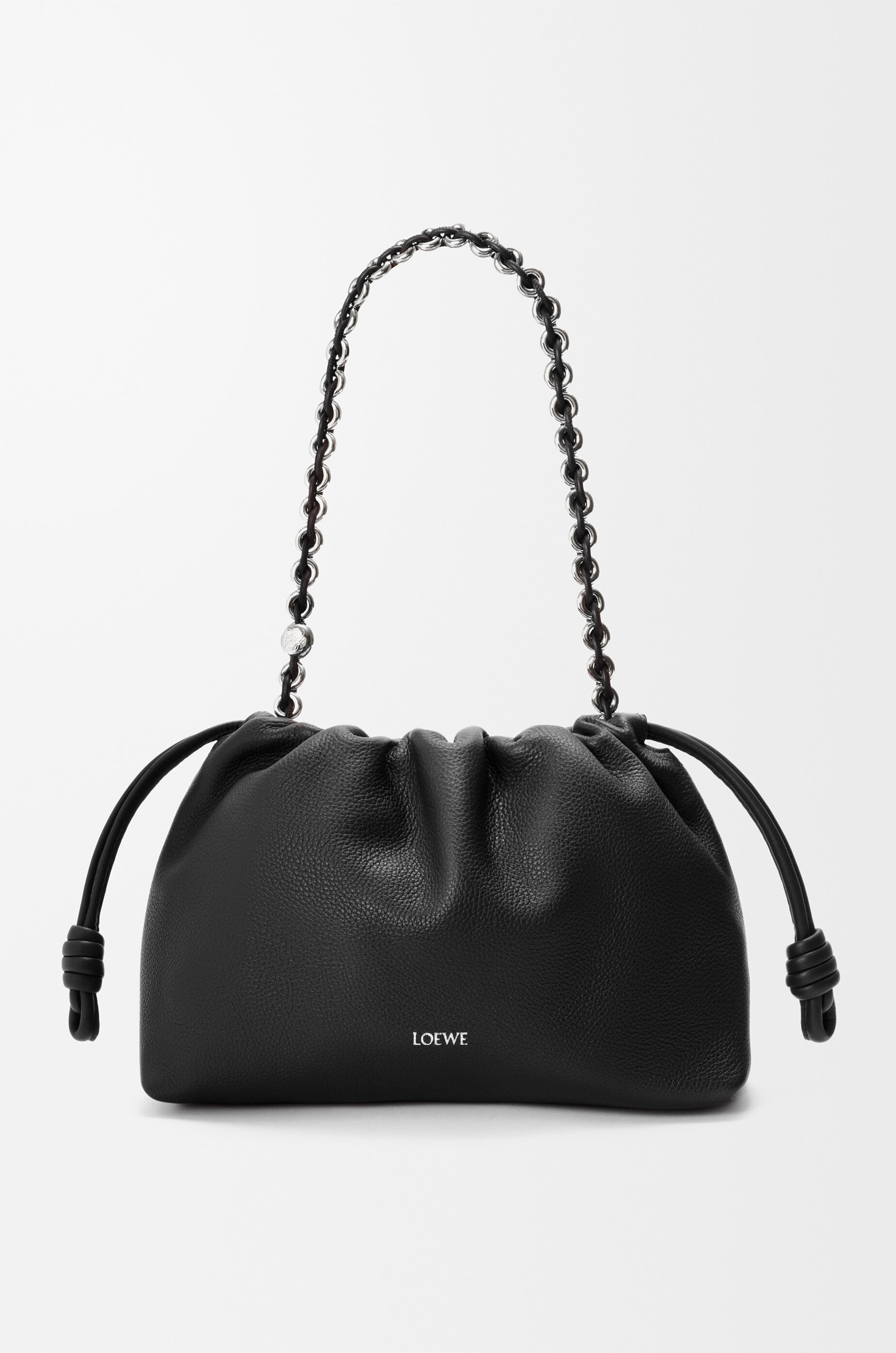 LOEWE Medium Flamenco purse in fine grained calfskin Black