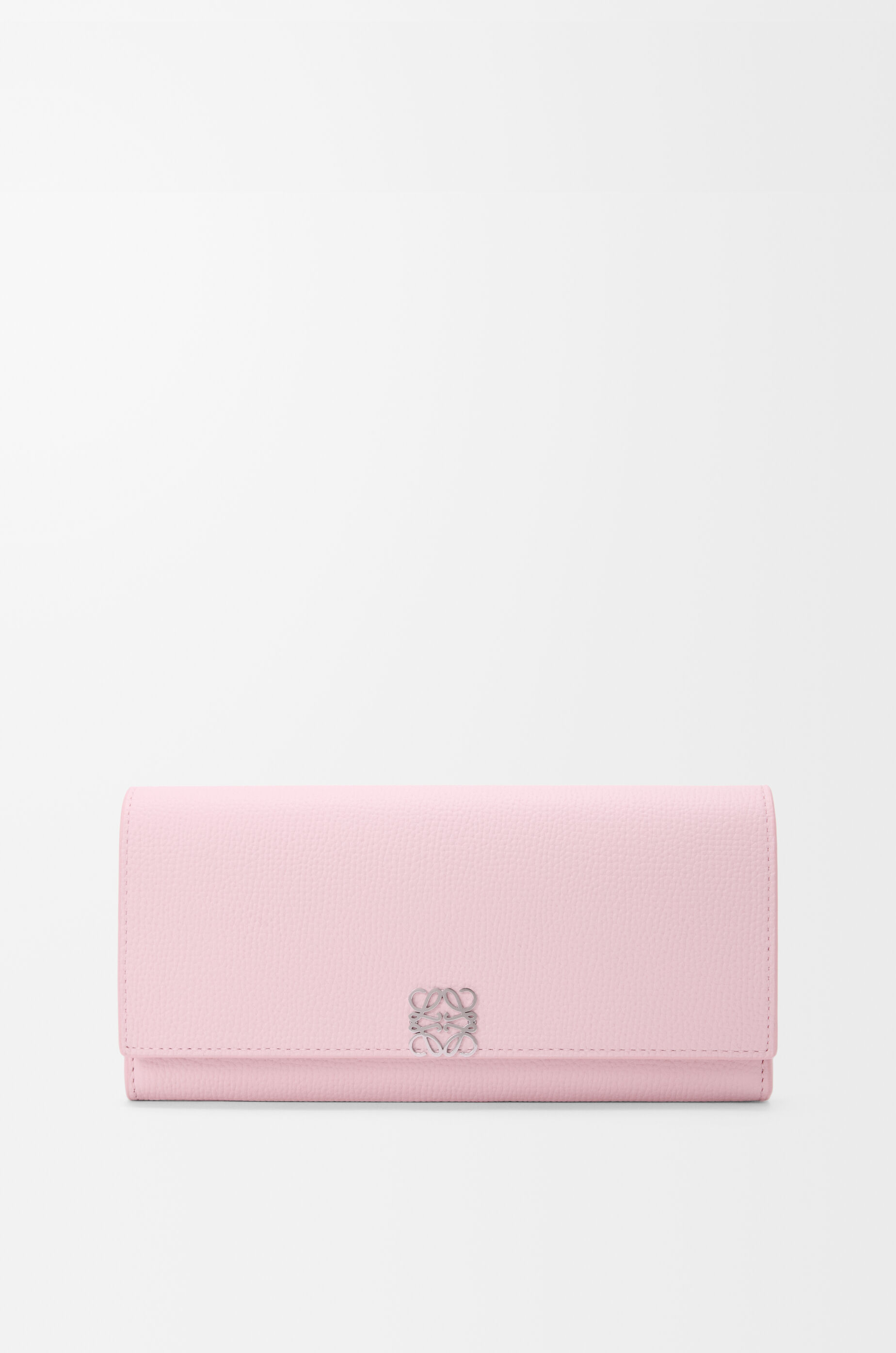 LOEWE Anagram continental wallet in pebble grained calfskin Blossom