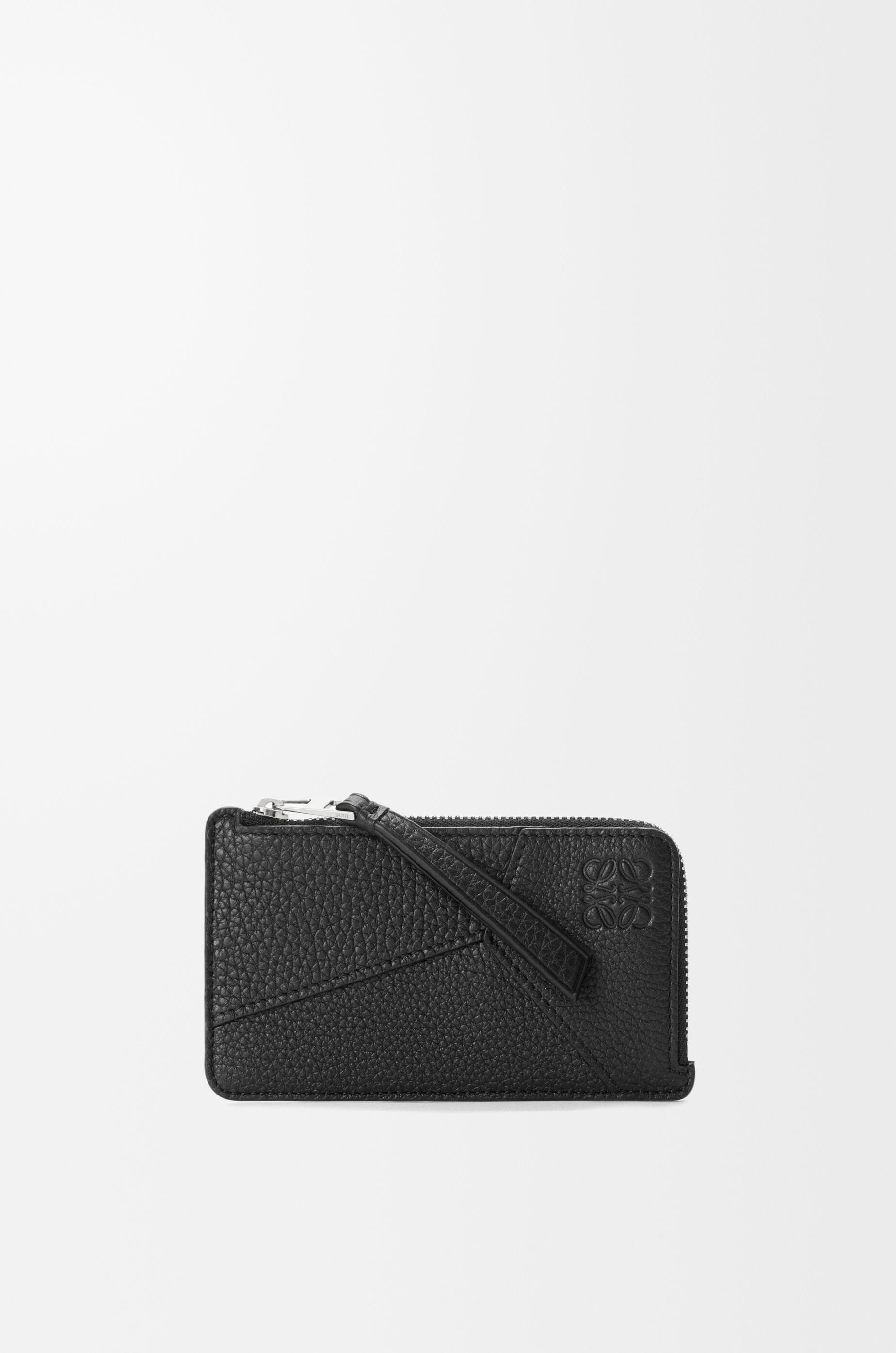 LOEWE Puzzle coin cardholder in supple grained calfskin Black