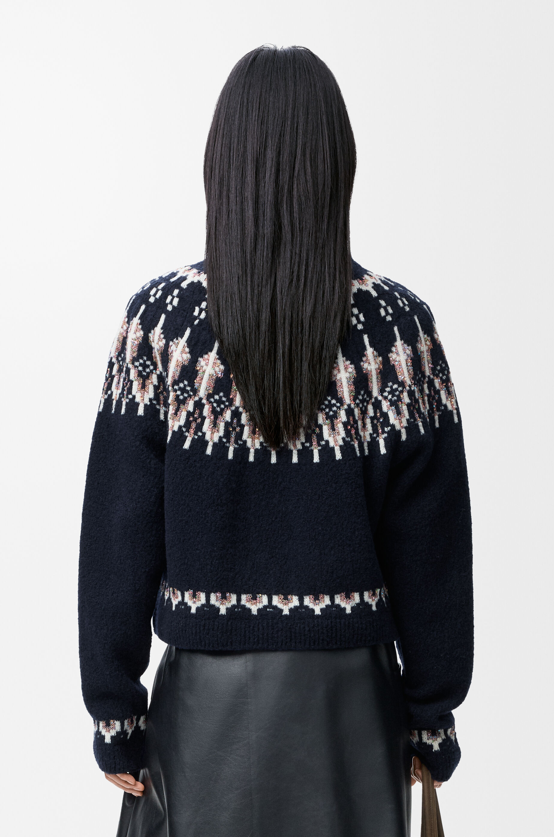 LOEWE Sweater in wool blend Navy/Multicolor