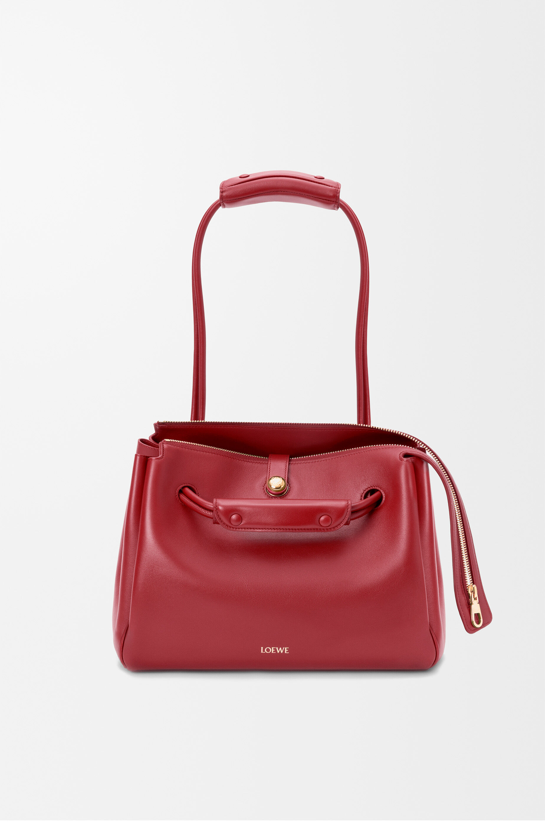 LOEWE Medium Madrid bag in supple calfskin Burnt Red