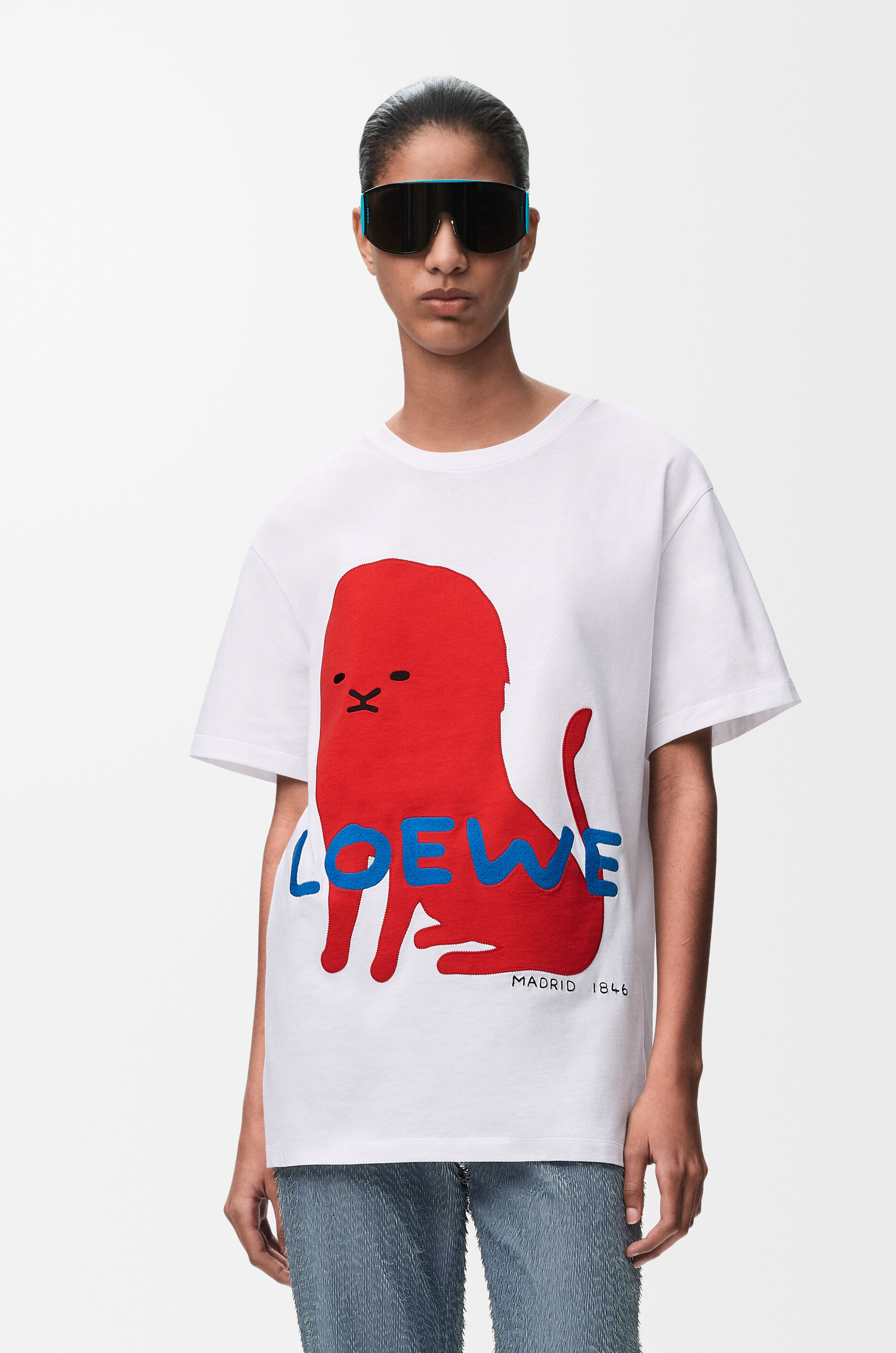 LOEWE Regular fit t-shirt in cotton White