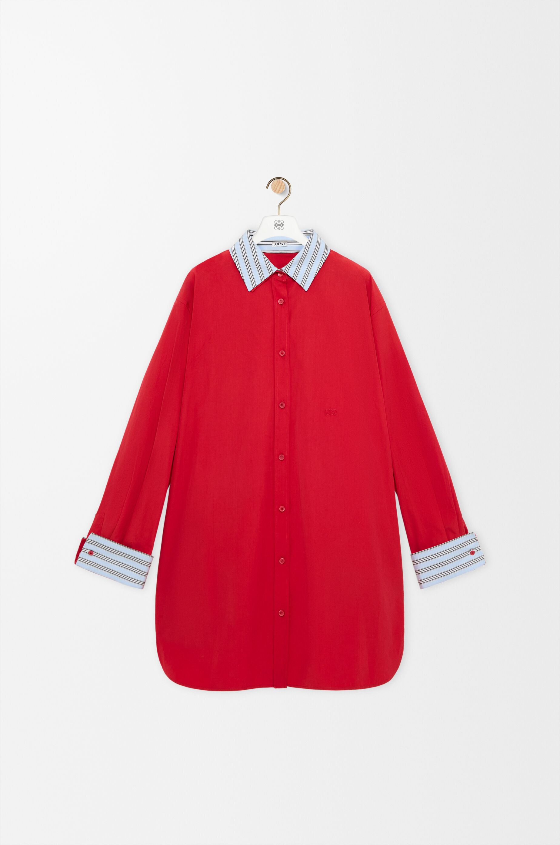 LOEWE Shirt dress in cotton Red