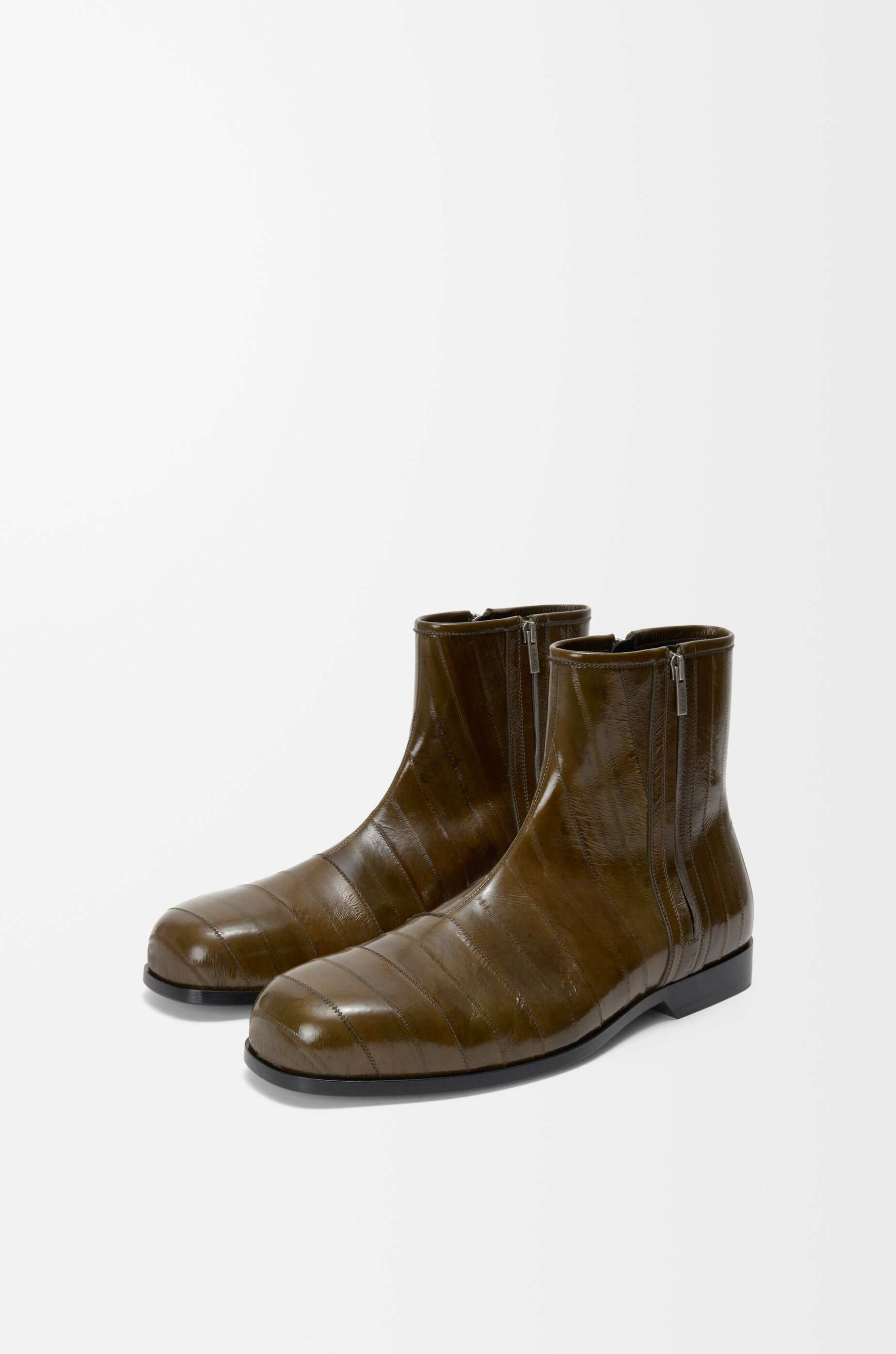 LOEWE Bobine ankle boot in hagfish Olive Green