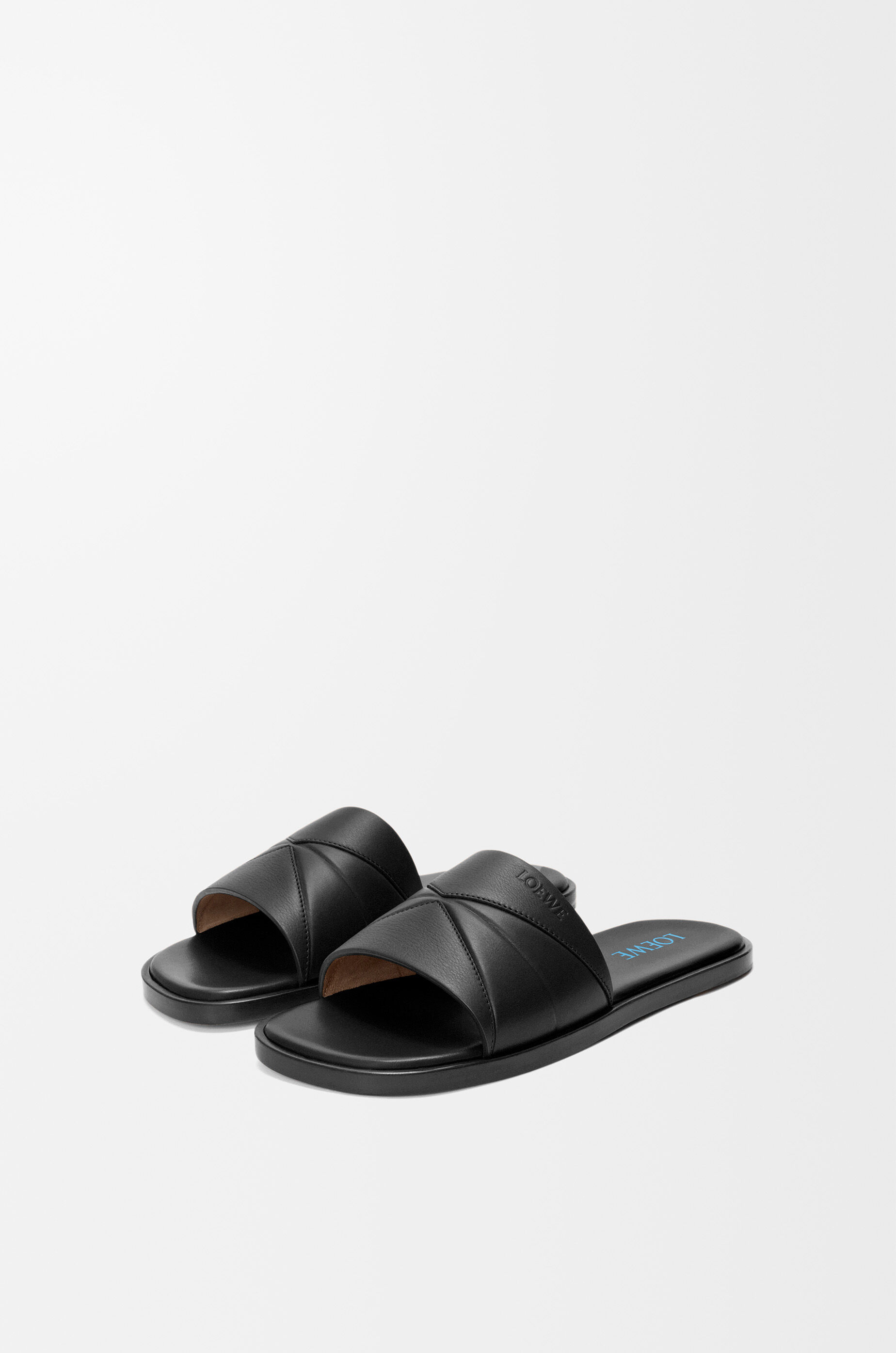 LOEWE Origami slide in soft calfskin Black