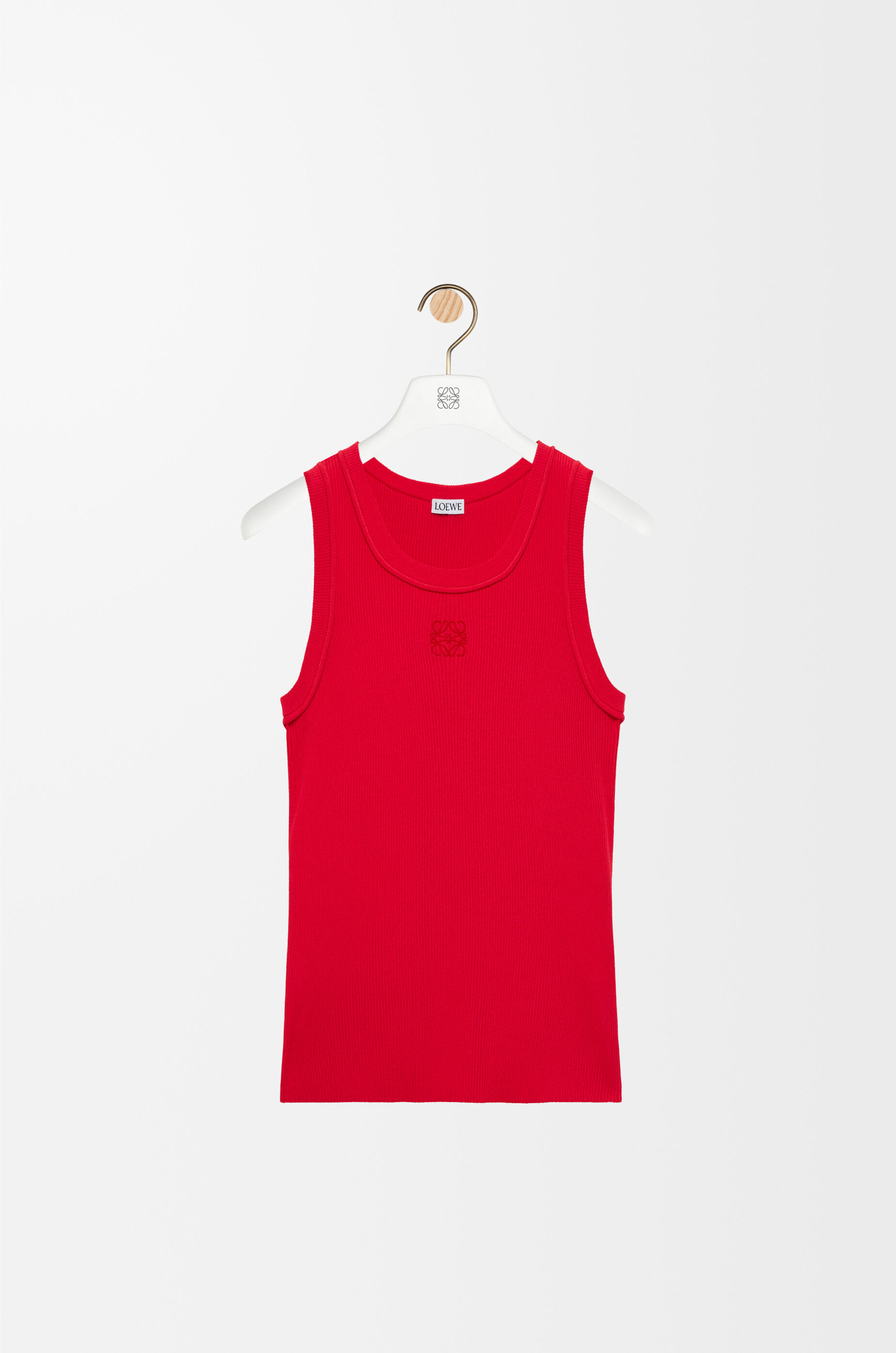 LOEWE Anagram tank top in stretch viscose Red