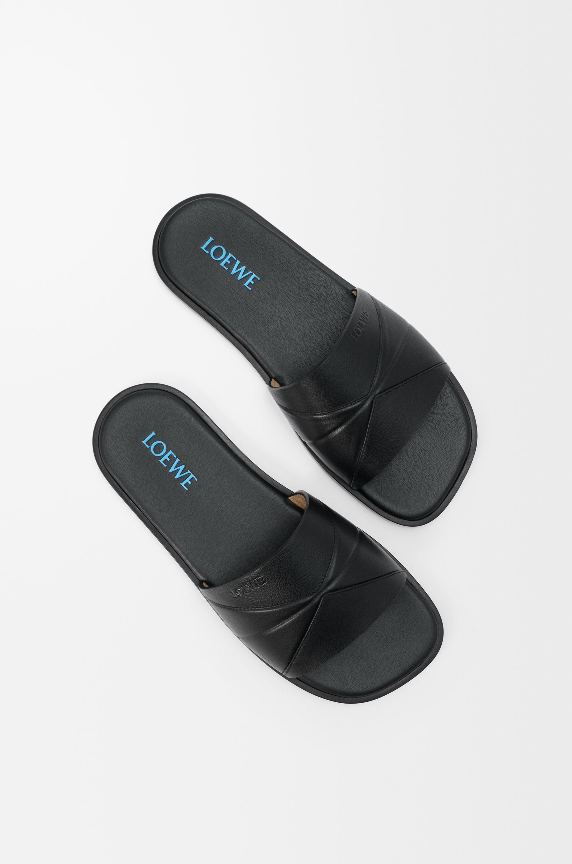 LOEWE Origami slide in soft calfskin Black