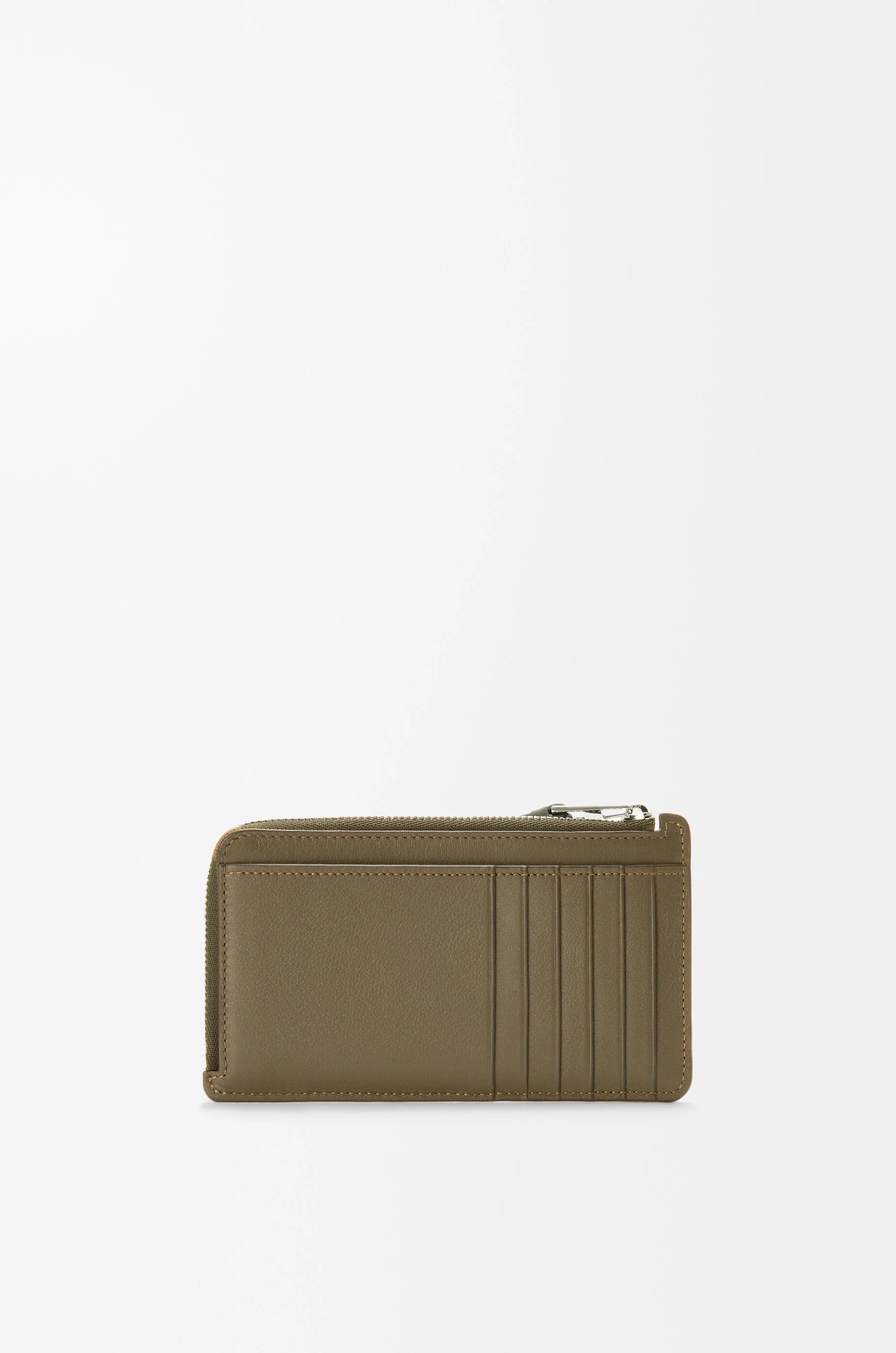 LOEWE Puzzle long coin cardholder in classic calfskin Dark Khaki