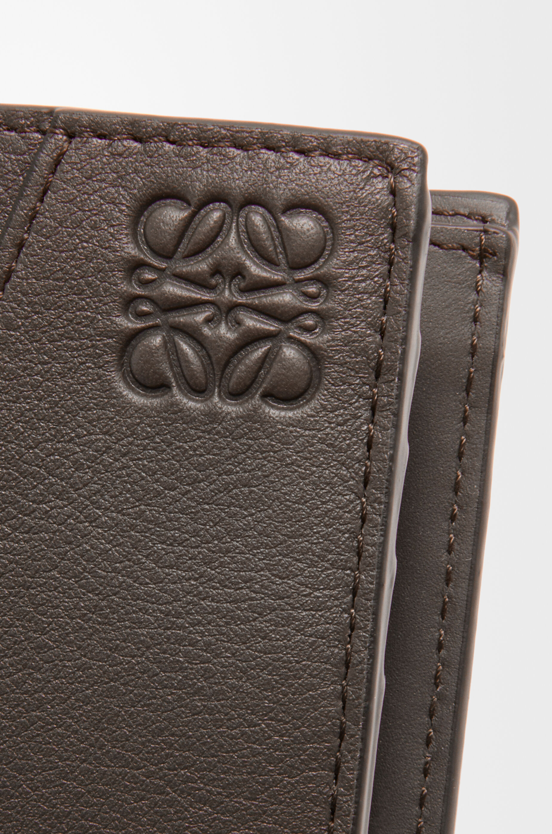LOEWE Puzzle bifold coin wallet in classic calfskin Dark Grey