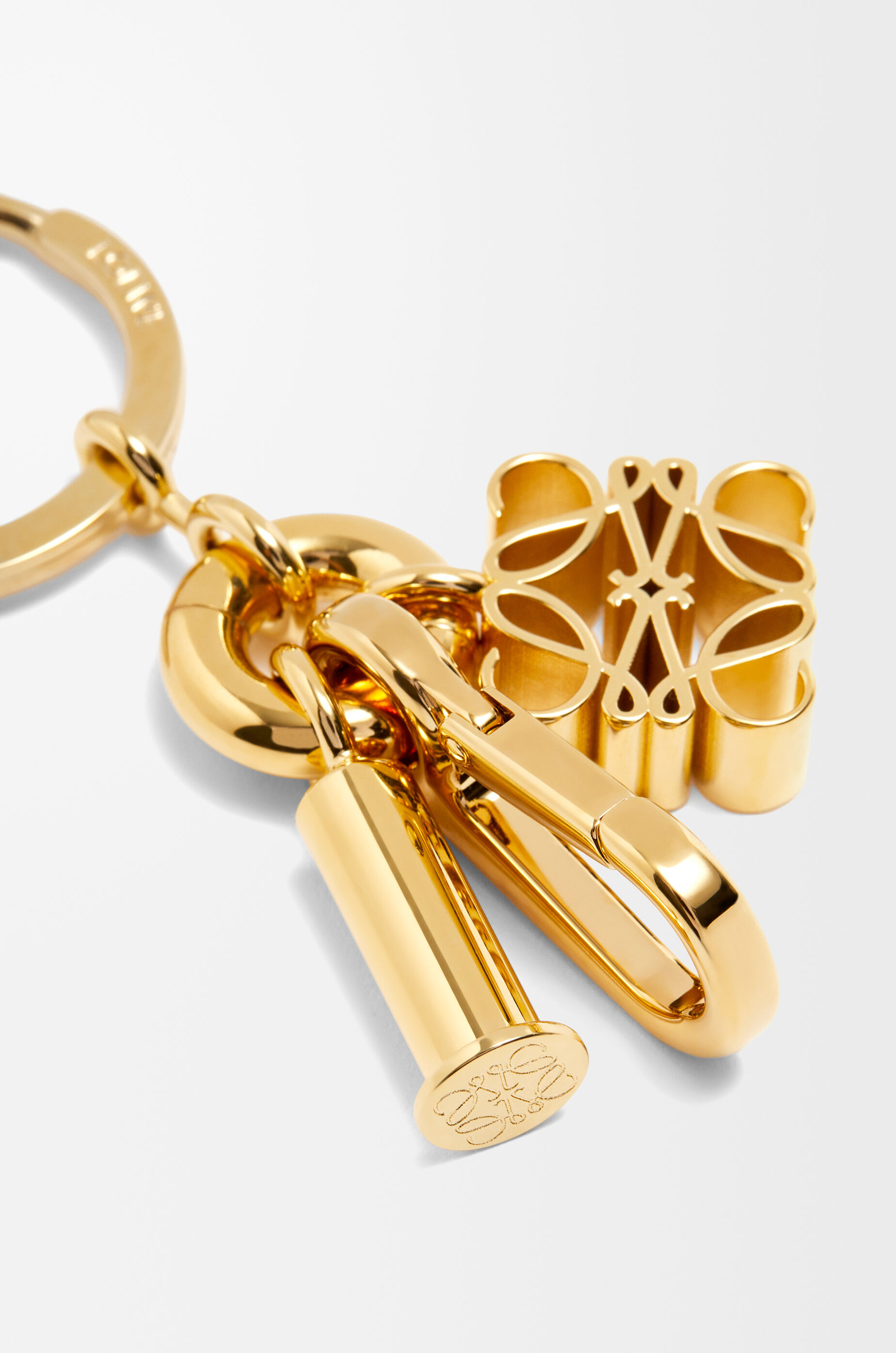 LOEWE Anagram keyring Gold