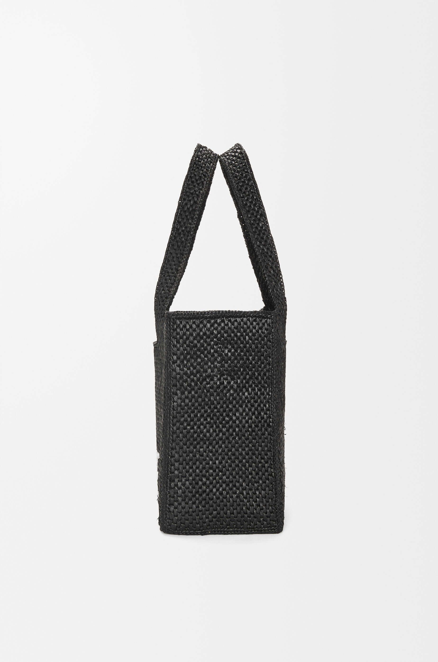 LOEWE Medium LOEWE Font tote in raffia Black