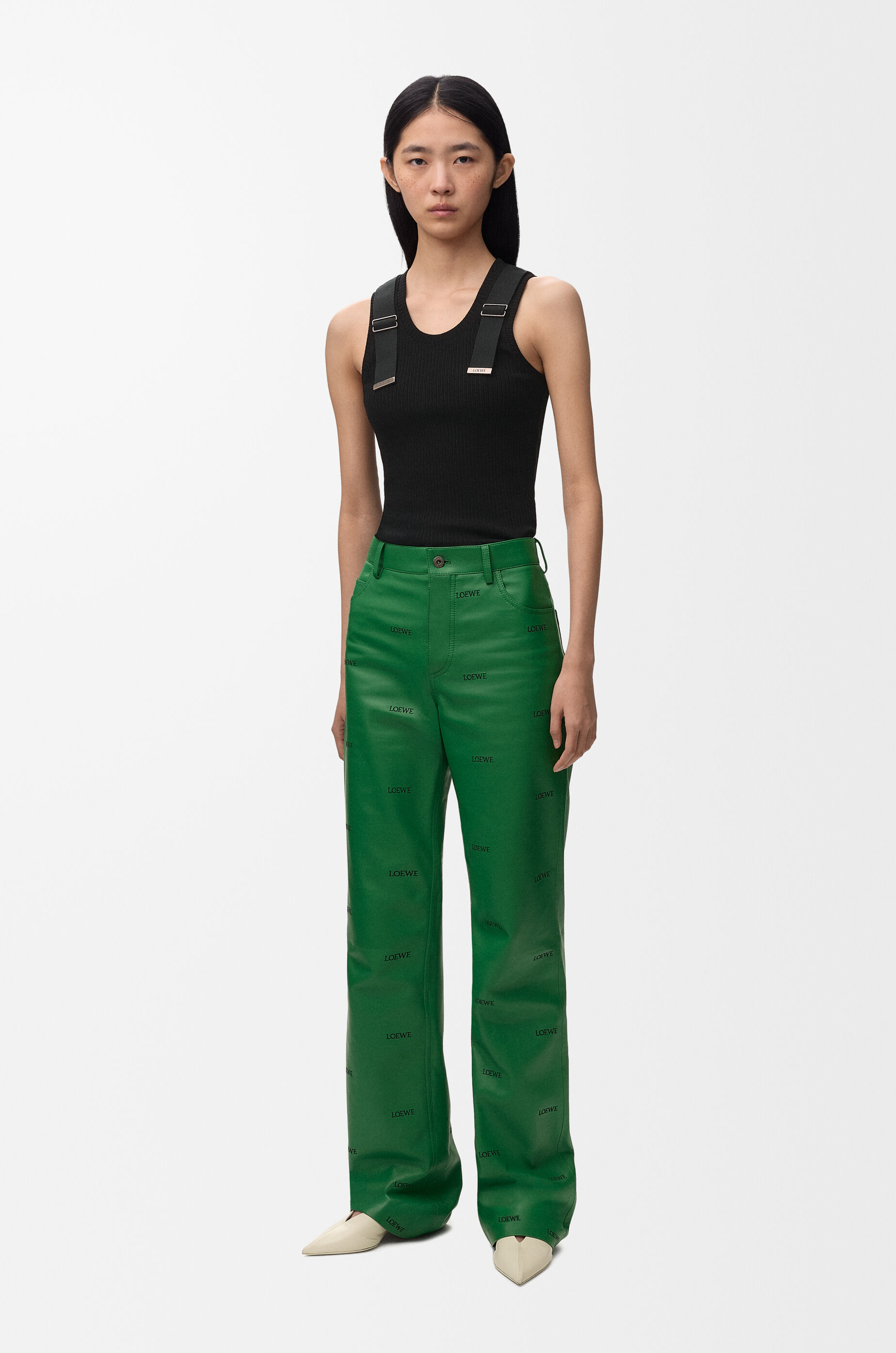 LOEWE Tank top in stretch cotton Black