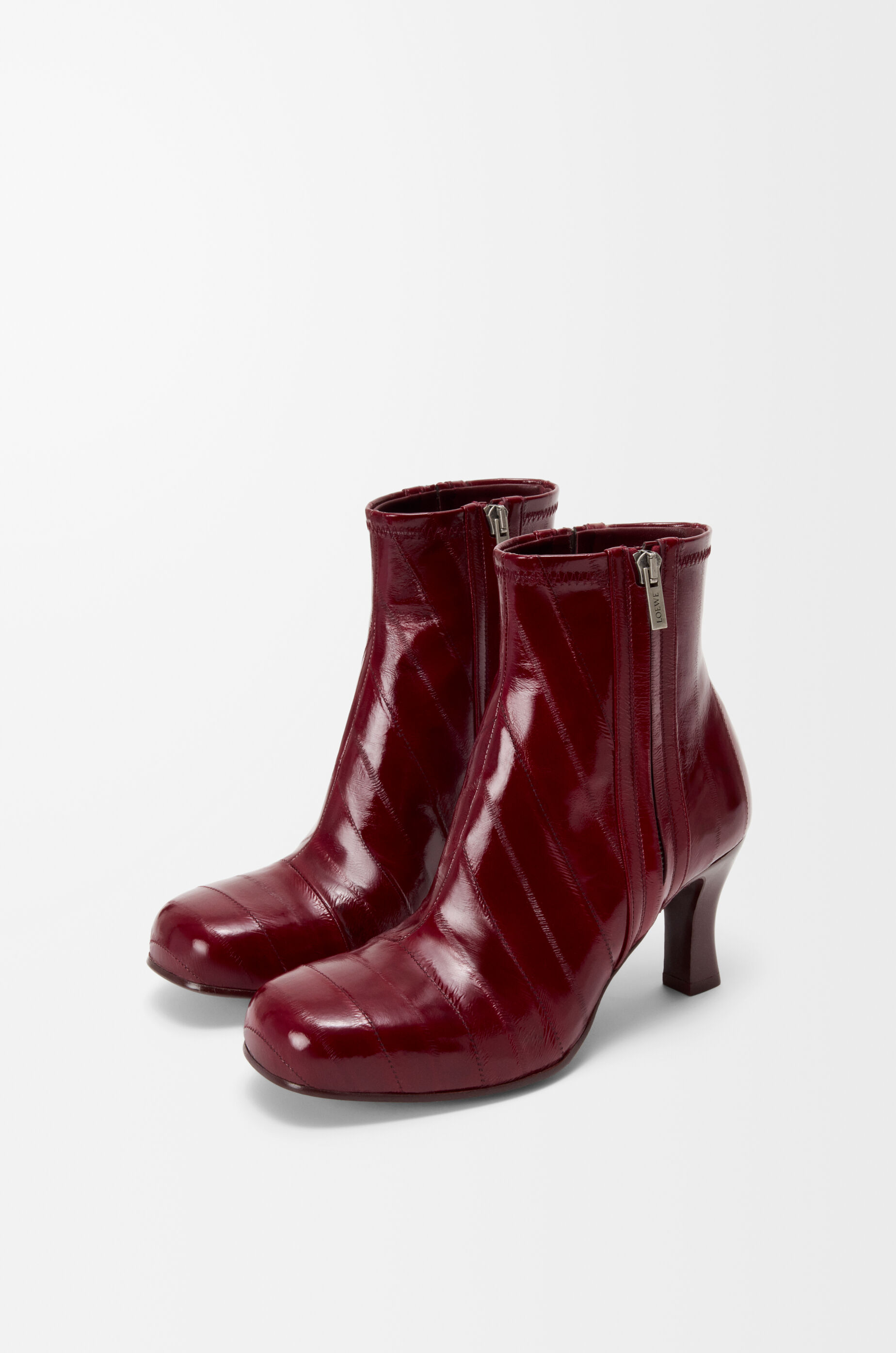 LOEWE Bobine ankle boot in hagfish Burgundy