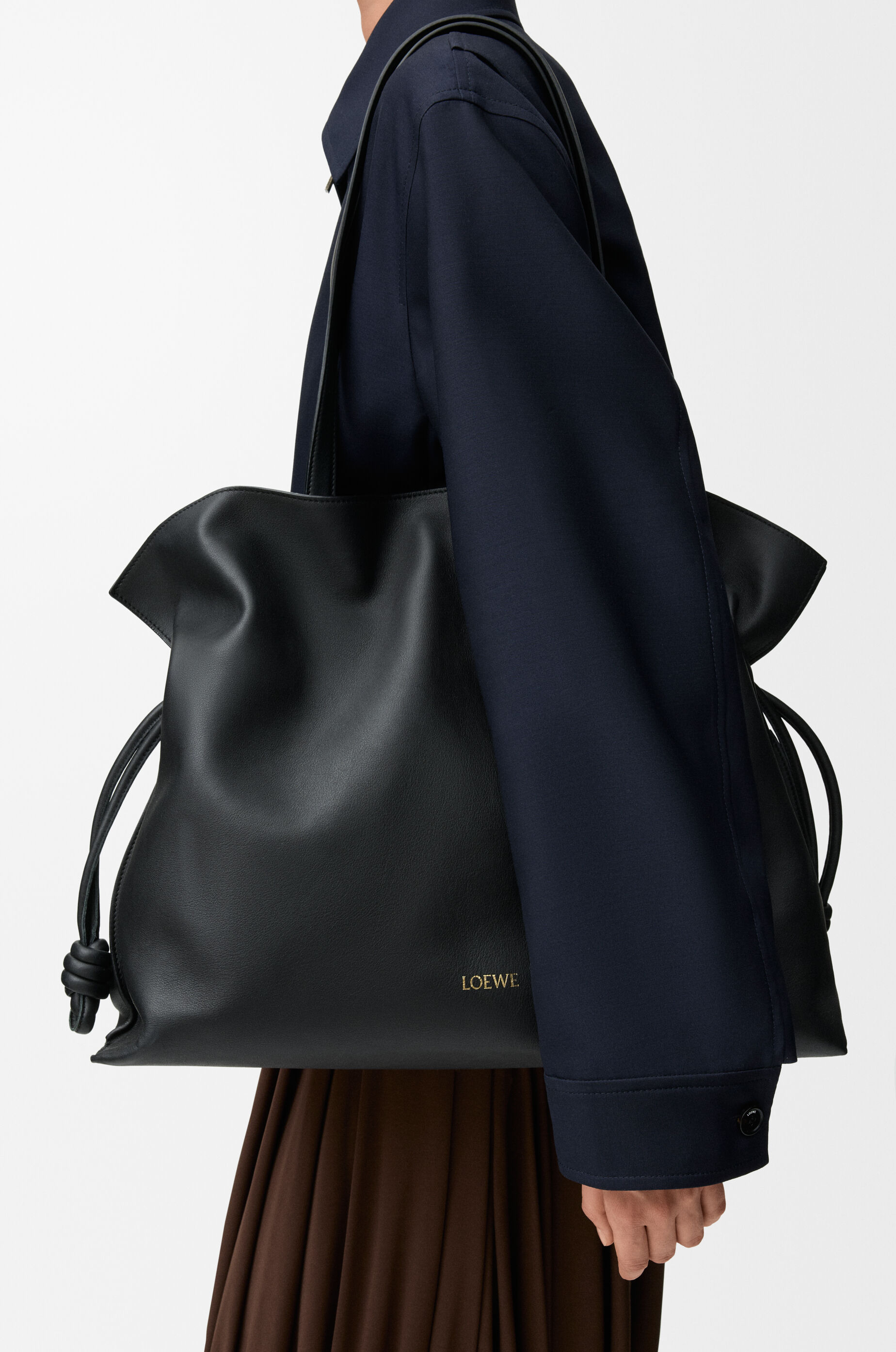LOEWE XL Flamenco clutch in nappa calfskin Black