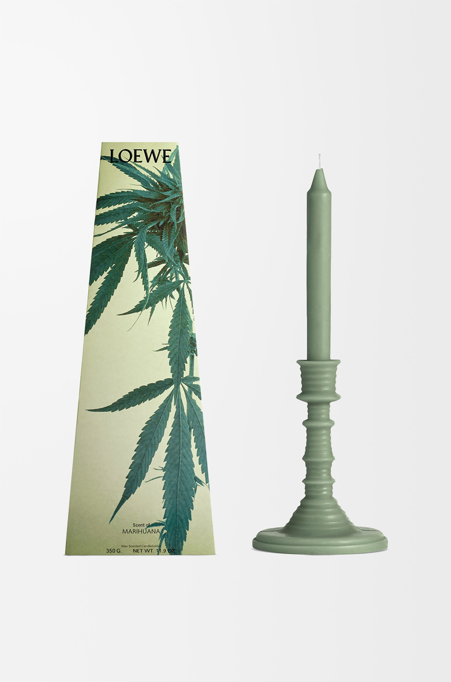 LOEWE Scent of Marihuana wax candleholder Dark Green