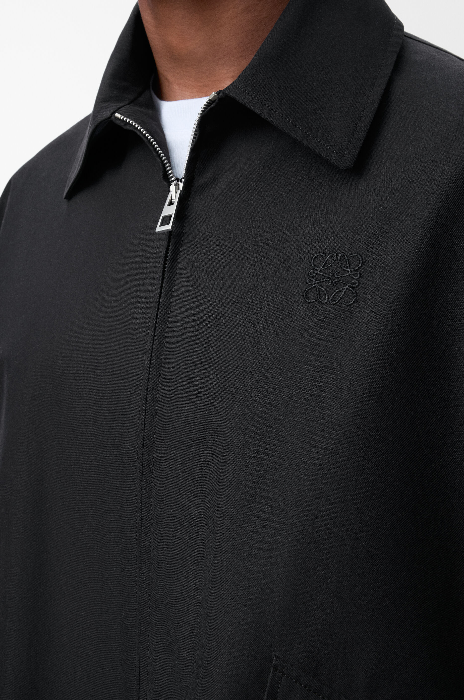 LOEWE Hooded parka in cotton Black