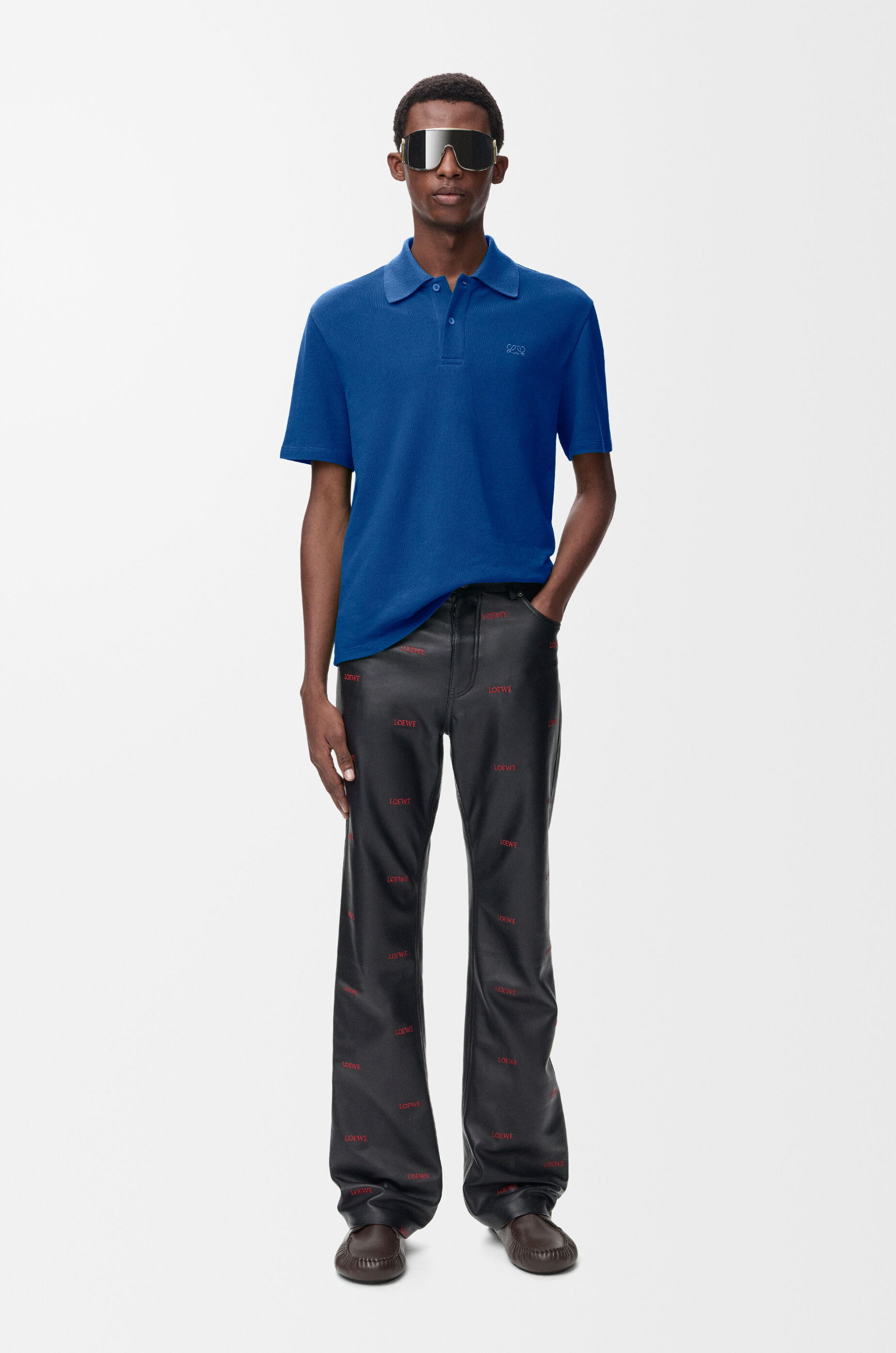 LOEWE Polo in cotton Blue