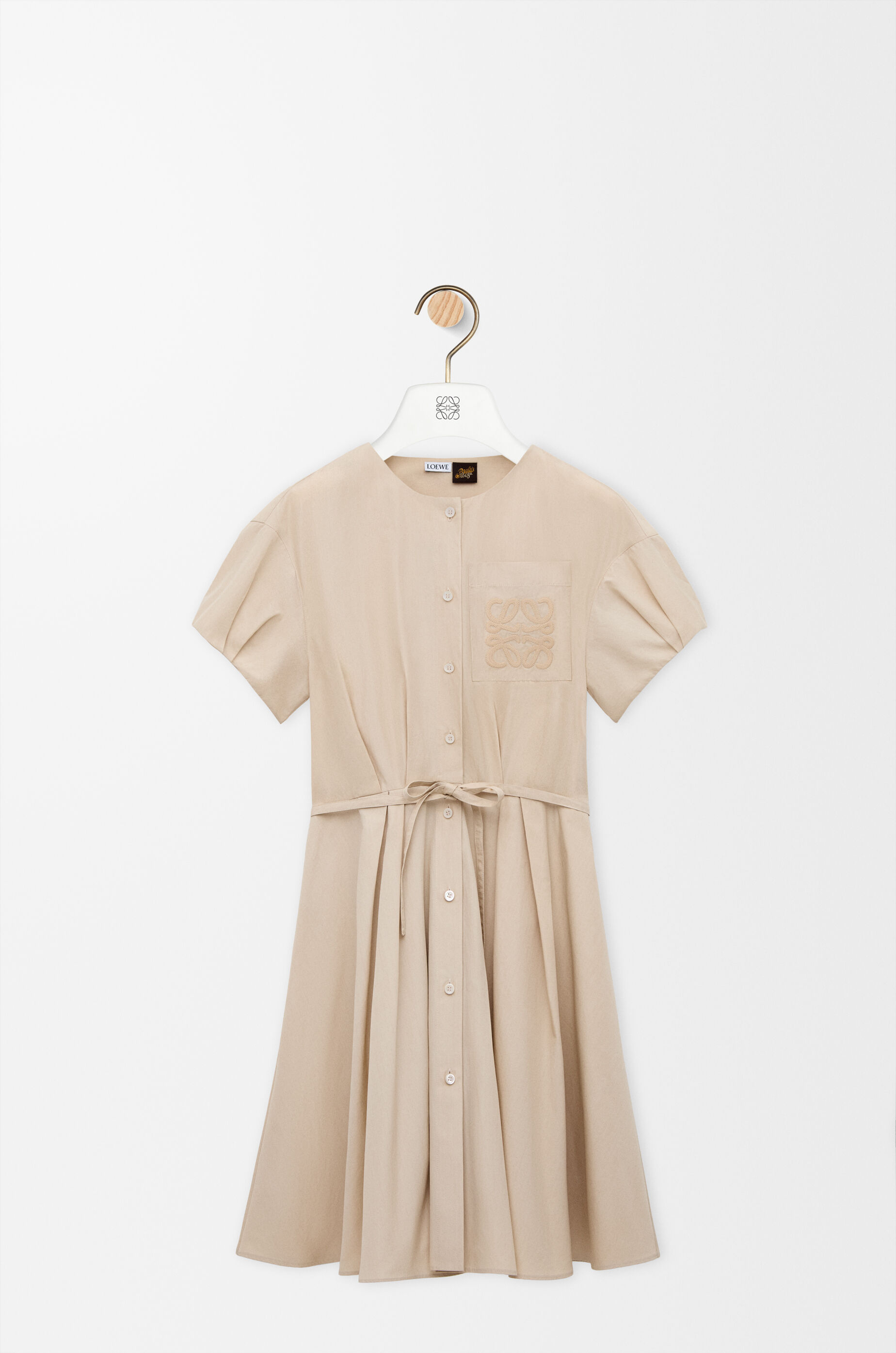 LOEWE Shirt dress in cotton Light Beige