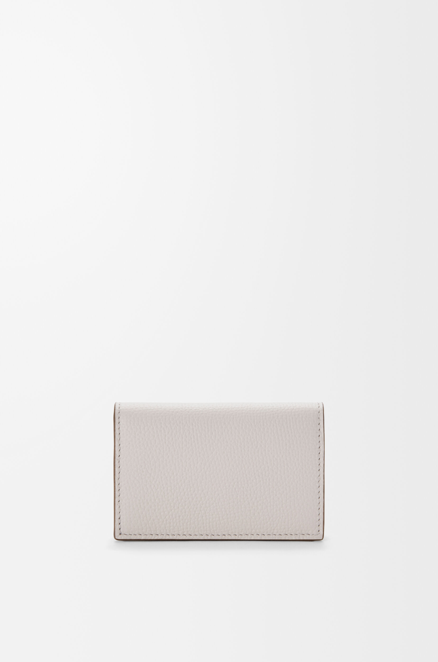 LOEWE Anagram business cardholder in pebble grained calfskin Light Ghost Grey