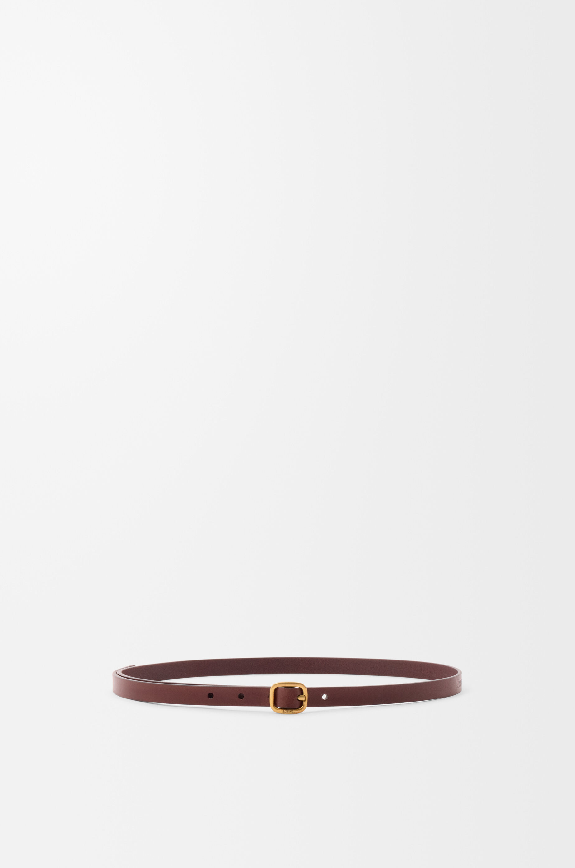 LOEWE Rounded soft belt in classic calfskin Dark Brown